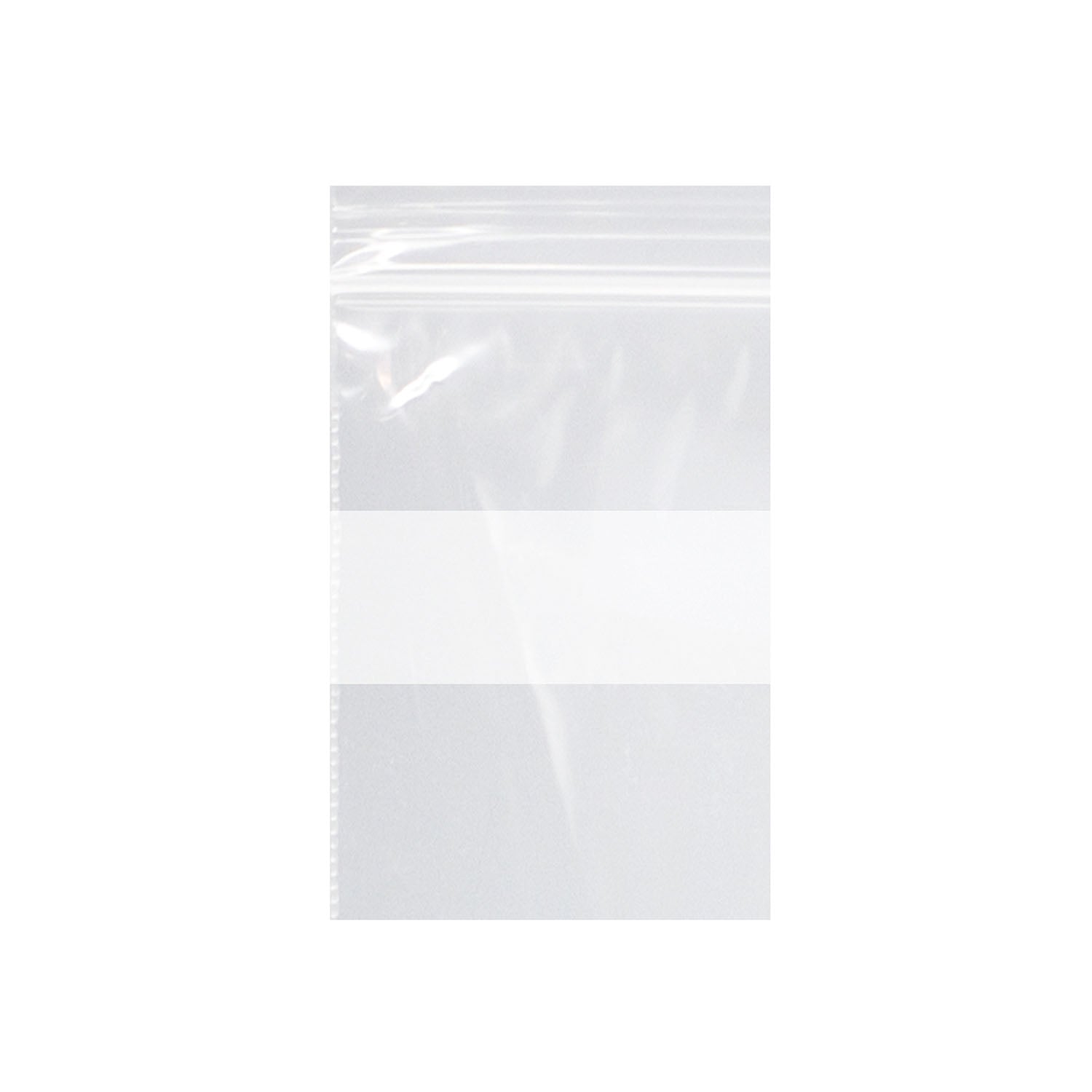 ZIP35WB - Dukal Corporation - Bolsa con cierre hermético, 3" x 5", transparente con bloque blanco, 2 milésimas de pulgada, 1000/caja