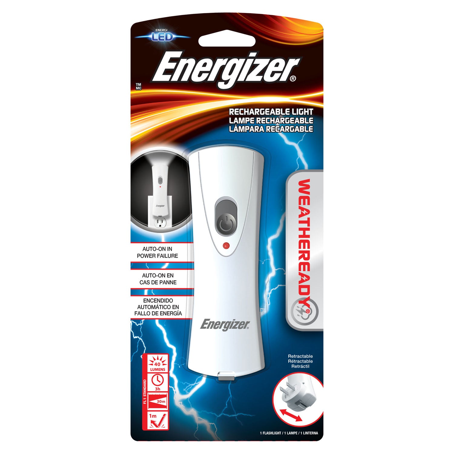RCL1FN2WR - Energizer Battery, Inc. - Energizer 緊急充電燈,3 個/箱,cs