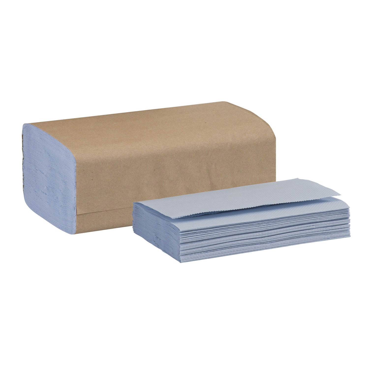 192122 - Essity Professional Hygiene North America, LLC - Toalla de papel universal para parabrisas, doblada, de 2 capas, azul, 26,7 x 23,9 cm, 140 hojas/paquete, 16 paquetes/caja (70 cajas/plt)