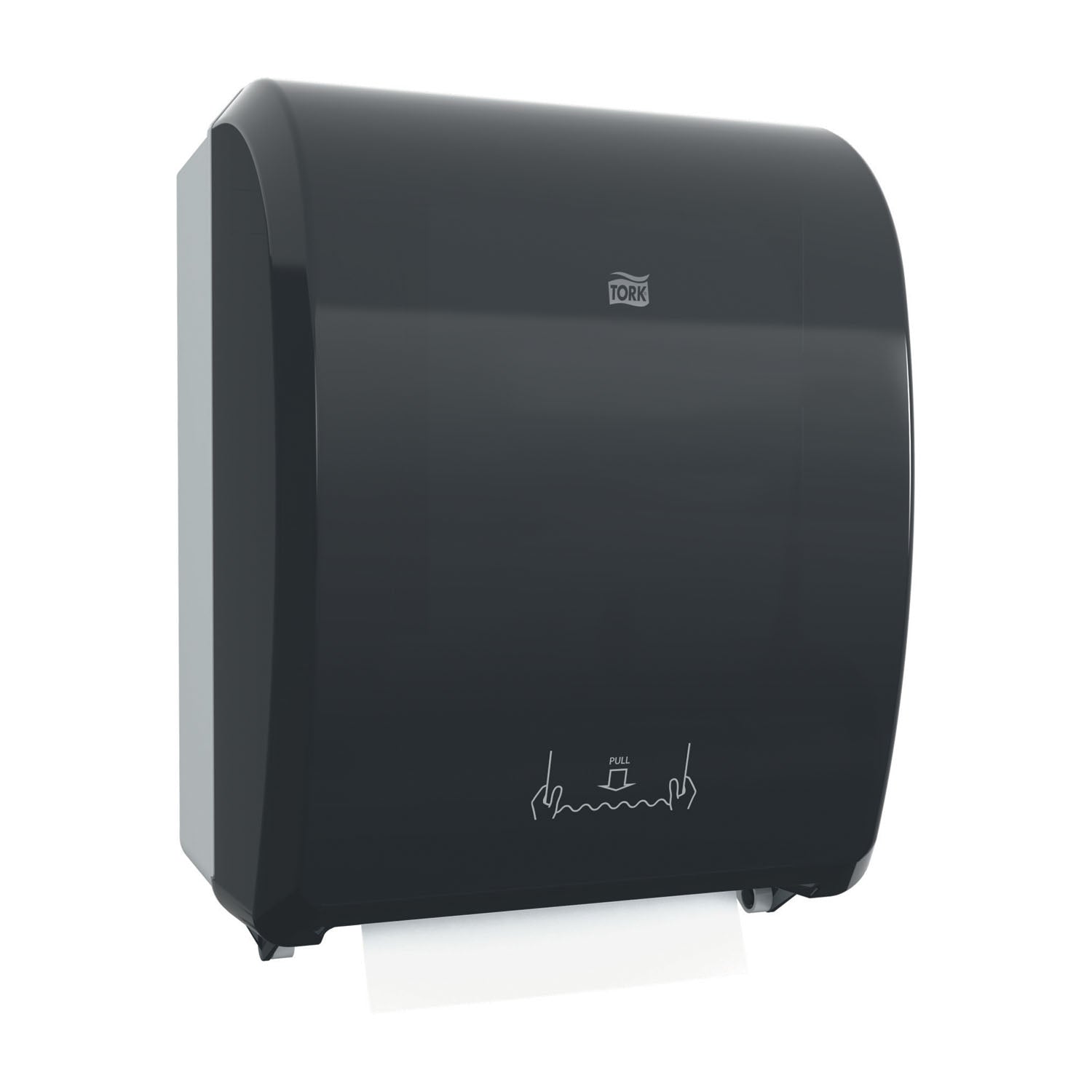 772728 - Essity Professional Hygiene North America, LLC - Dispensador de toallas de mano en rollo, mecánico, universal, negro, H71, plástico, 16" x 12.3" x 9.3" (54 cajas/paquete), c/u