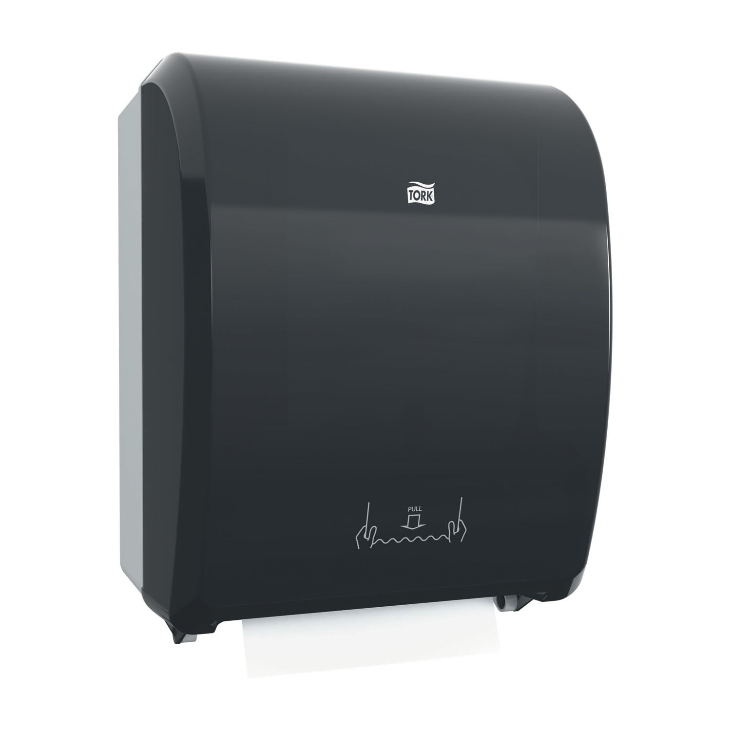 772828 - Essity Professional Hygiene North America, LLC - Dispensador de toallas de mano en rollo, mecánico, universal, negro, H80, plástico, 16" x 12.3" x 9.3" (54 cajas/paquete), c/u