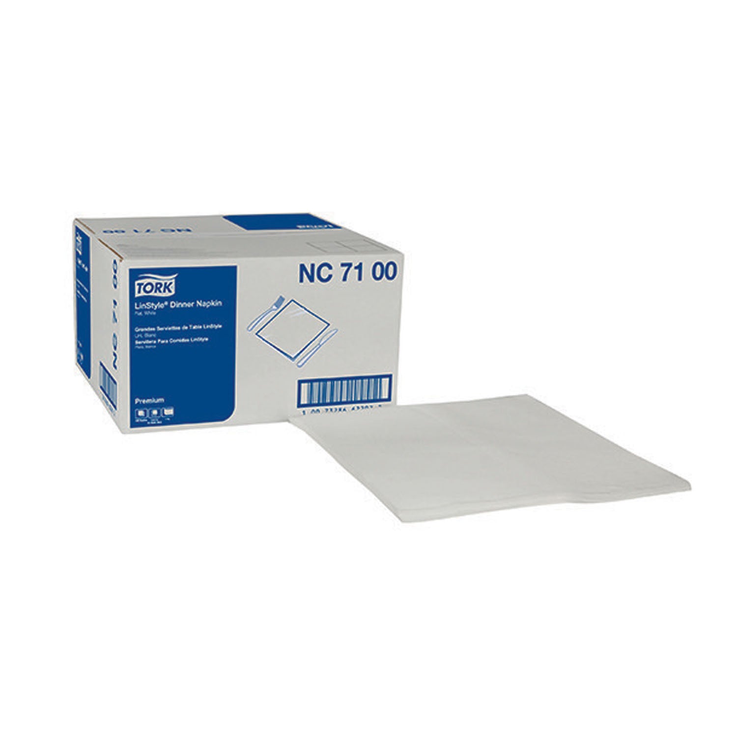 NC7100 - Essity Professional Hygiene North America, LLC - Servilletas premium blancas de una capa con relieve, 43 x 43 cm, 500 unidades, 1 paquete/caja (40 unidades/caja)