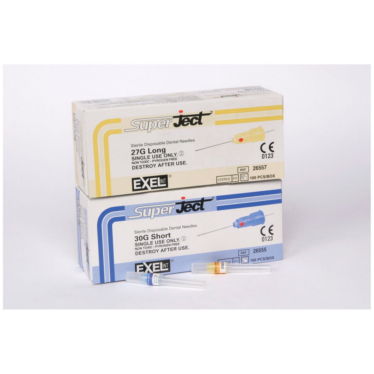 26557 - Exel Corporation - Dental Needle, 27G Long (32mm), 100/bx, 10 bx/cs , cs