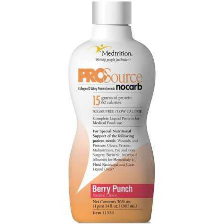 709355 - ProSource - ProSource NoCarb Oral Supplement Berry Punch Flavor Liquid 30 oz. Bottle, 11535, Pack of 1, (EA)