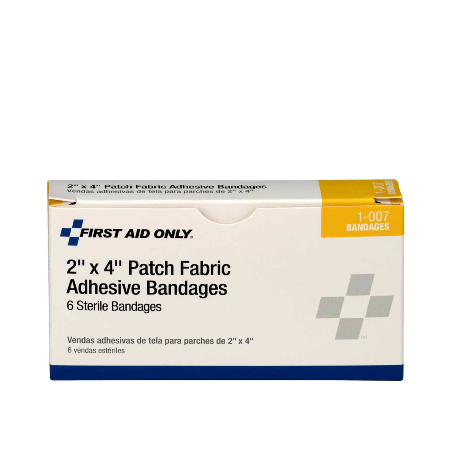 1-007-001 - First Aid Only/Acme United Corporation - Fabric Bandages, 2"x4", 6/bx (DROP SHIP ONLY - $150 Minimum Order) , bx