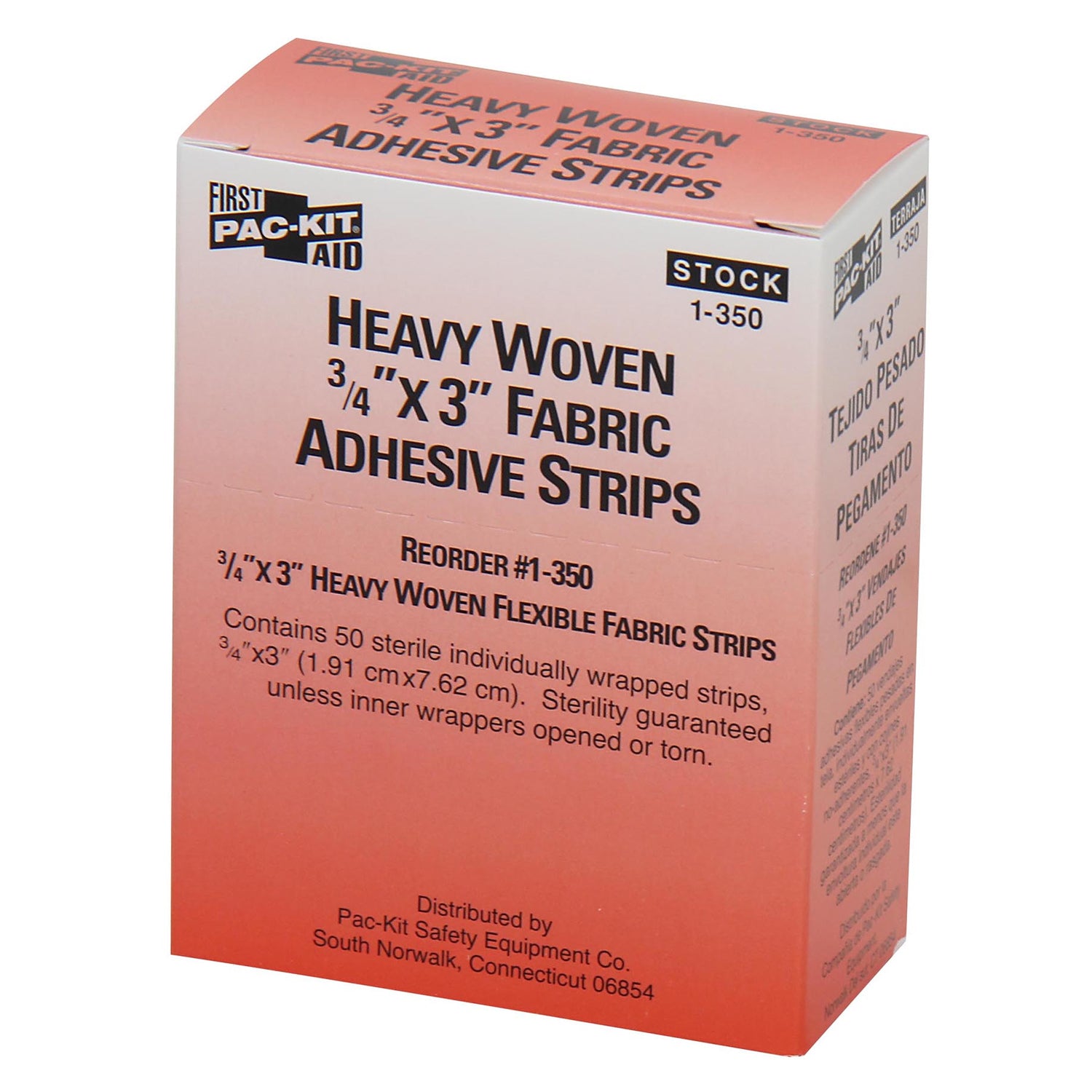 1-350-001 - First Aid Only/Acme United Corporation - Heavy Woven Fabric Bandages, 3/4"x3", 50/bx (DROP SHIP ONLY - $150 Minimum Order) , bx