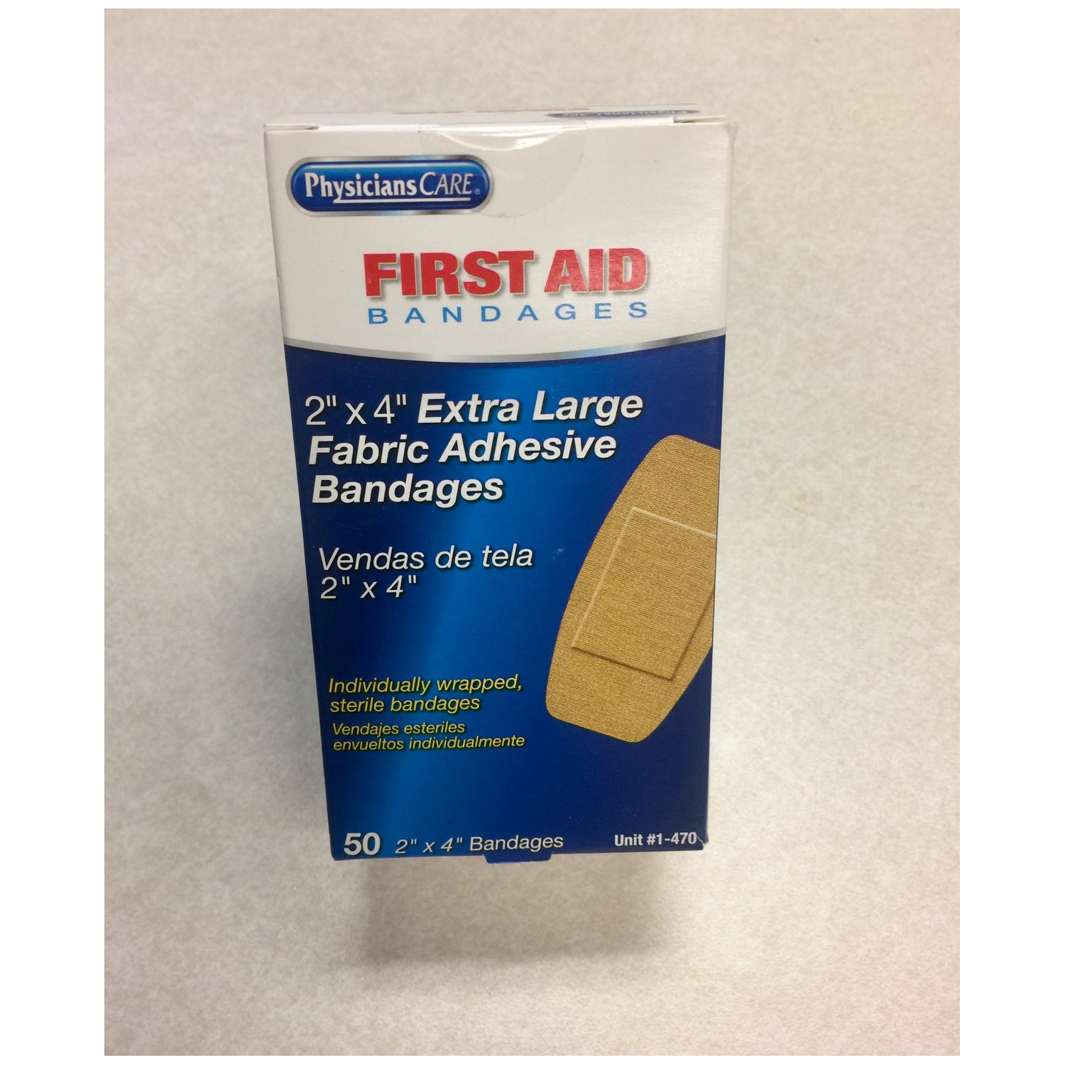 1-470-001 - First Aid Only/Acme United Corporation - Fabric Bandages, 2"x4", 50/bx (DROP SHIP ONLY - $150 Minimum Order) , bx