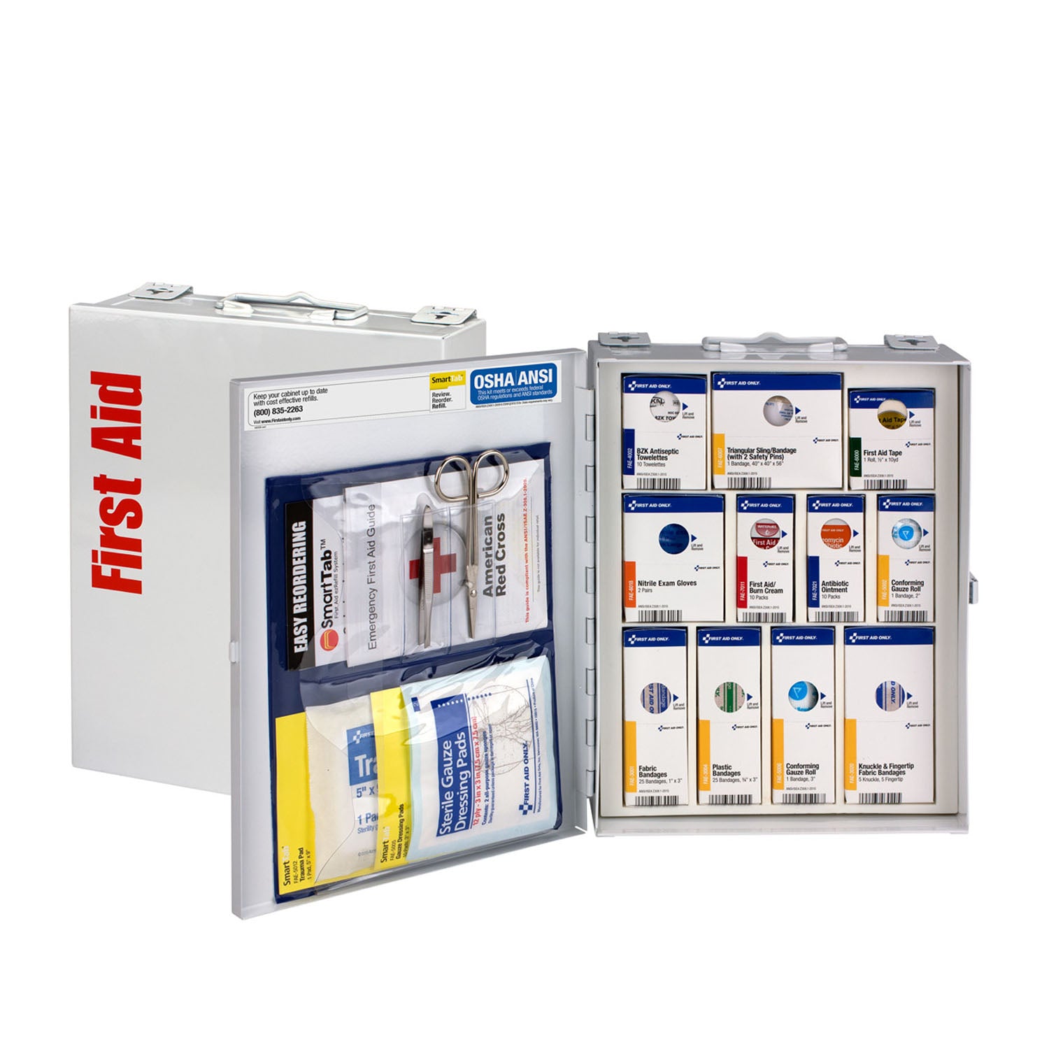 1050-FAE-0103 - First Aid Only/Acme United Corporation - Medium Metal Smart Compliance Cabinet, without Meds (DROP SHIP ONLY - $150 Minimum Order) , ea