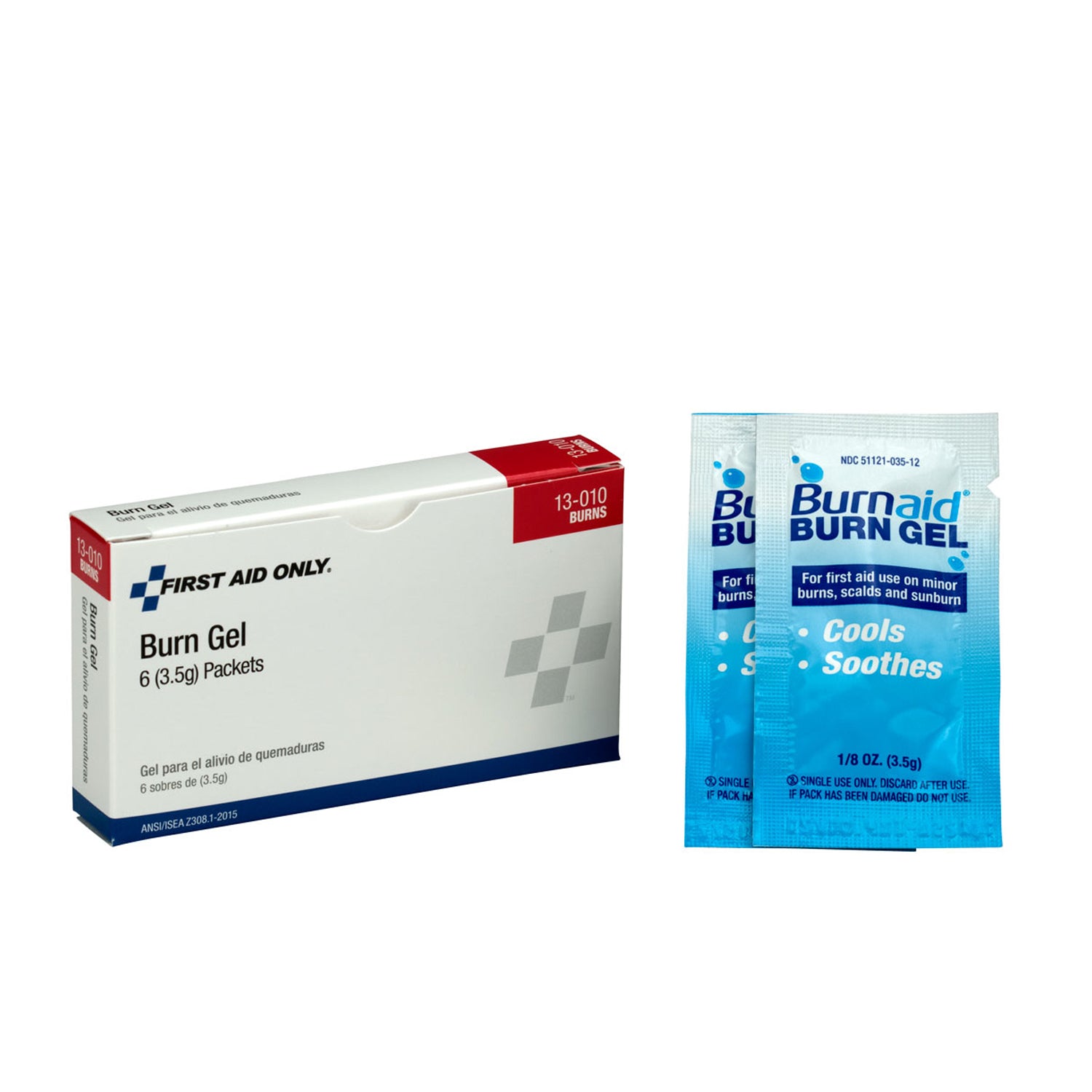 13-010 - First Aid Only/Acme United Corporation - Burn Gel Packets, 6/bx (DROP SHIP ONLY - $150 Minimum Order) , bx