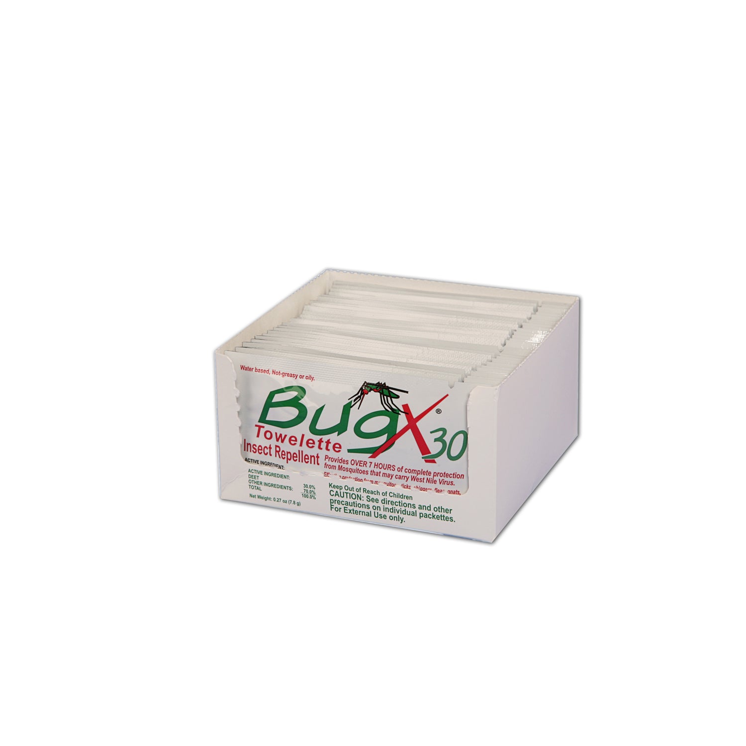 18-725 - First Aid Only/Acme United Corporation - BugX30 Insect Repellent Wipes, DEET, 25/bx (DROP SHIP ONLY - $150 Minimum Order) , bx