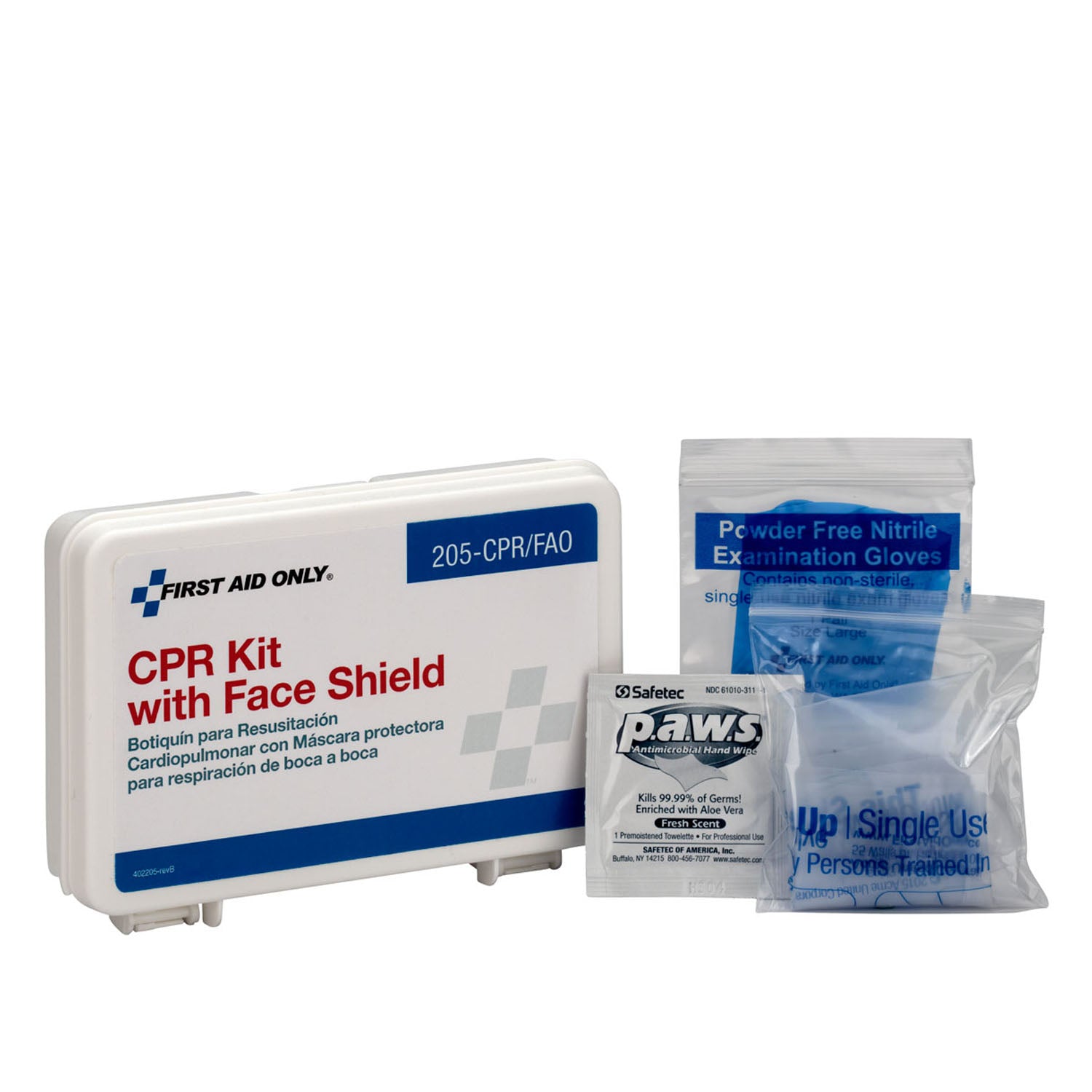 205-CPR/FAO - First Aid Only/Acme United Corporation - CPR Kit, Single Use, Plastic Case (DROP SHIP ONLY - $150 Minimum Order) , ea