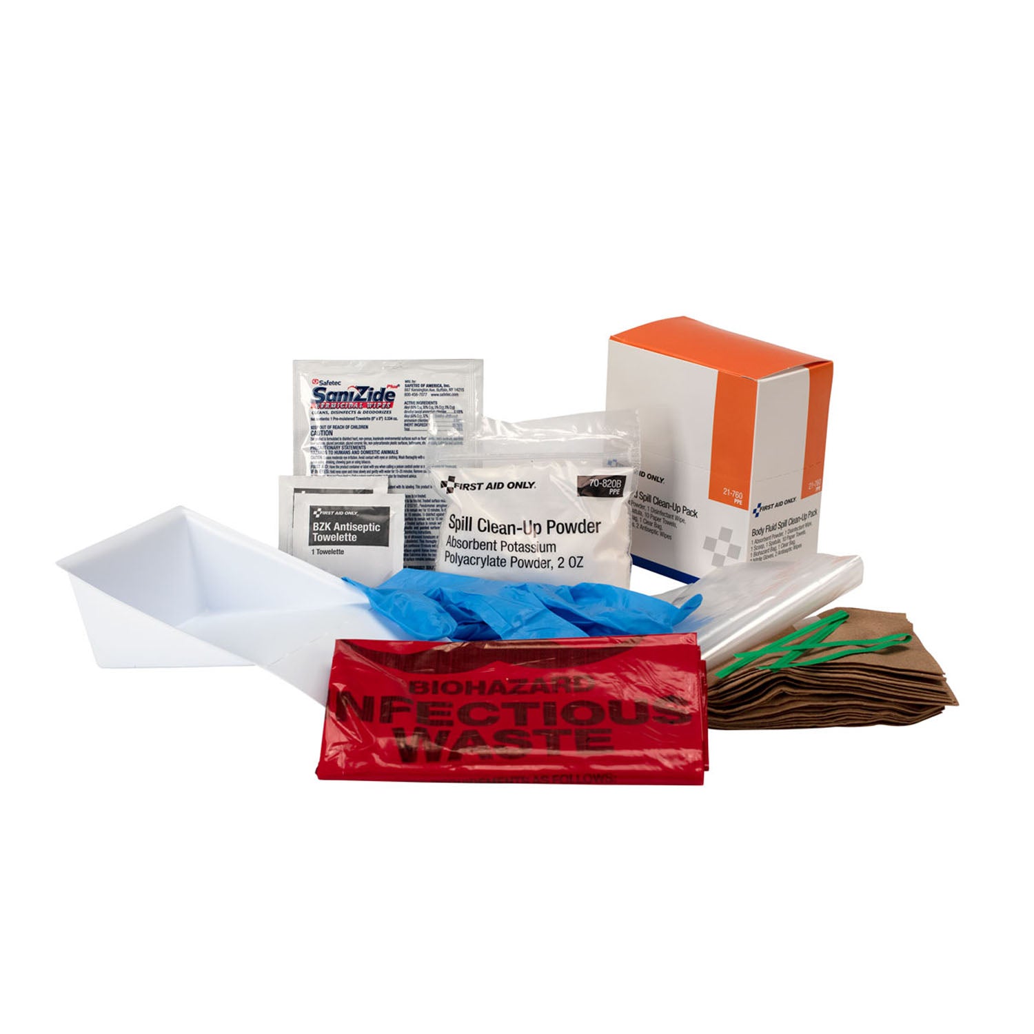 21-760-001 - First Aid Only/Acme United Corporation - Spill Clean-up Pack (DROP SHIP ONLY - $150 Minimum Order) , ea