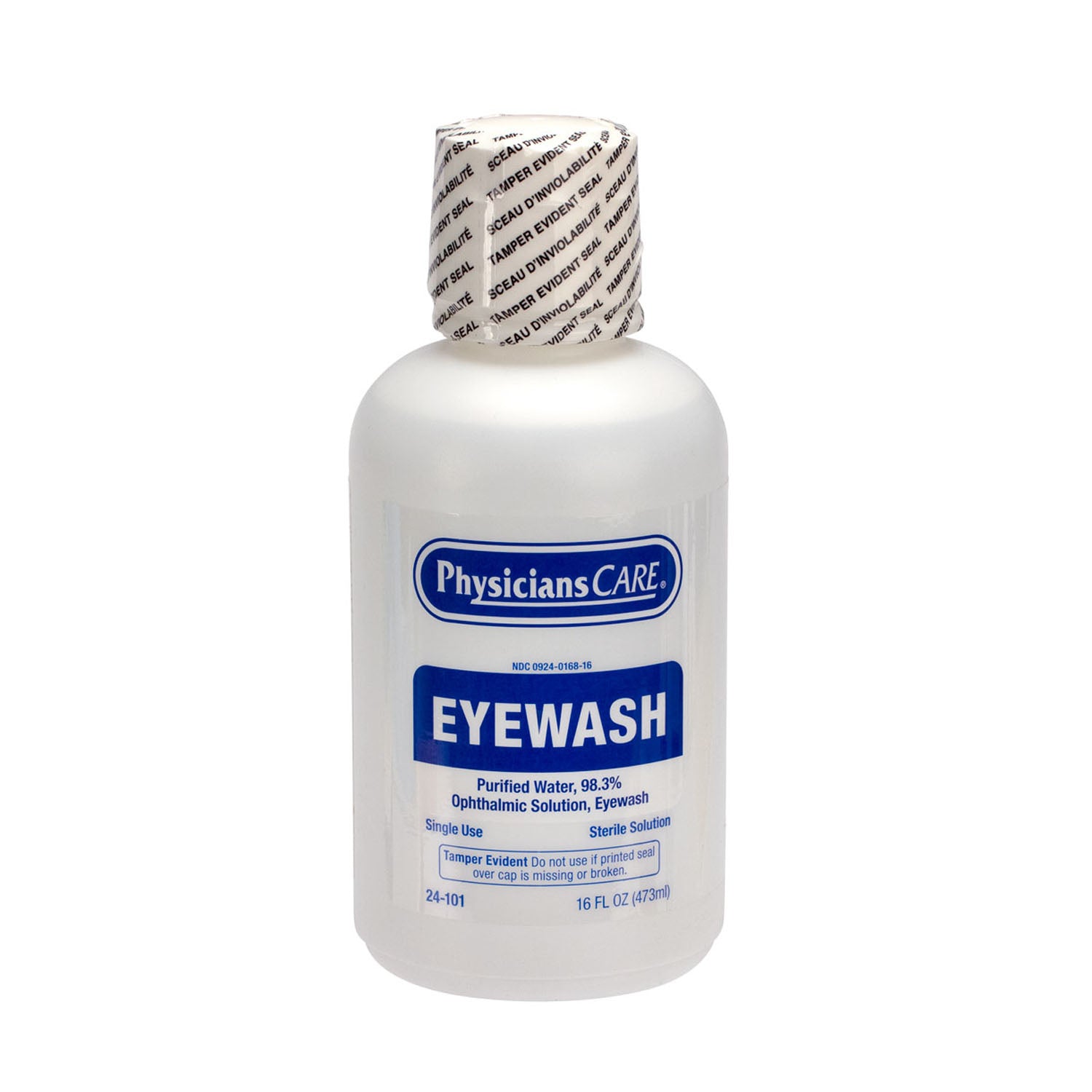 24-102-001 - First Aid Only/Acme United Corporation - Eyewash Station, Double 16oz Screw Cap Bottle , 6/cs (DROP SHIP ONLY - $150 Minimum Order) , cs