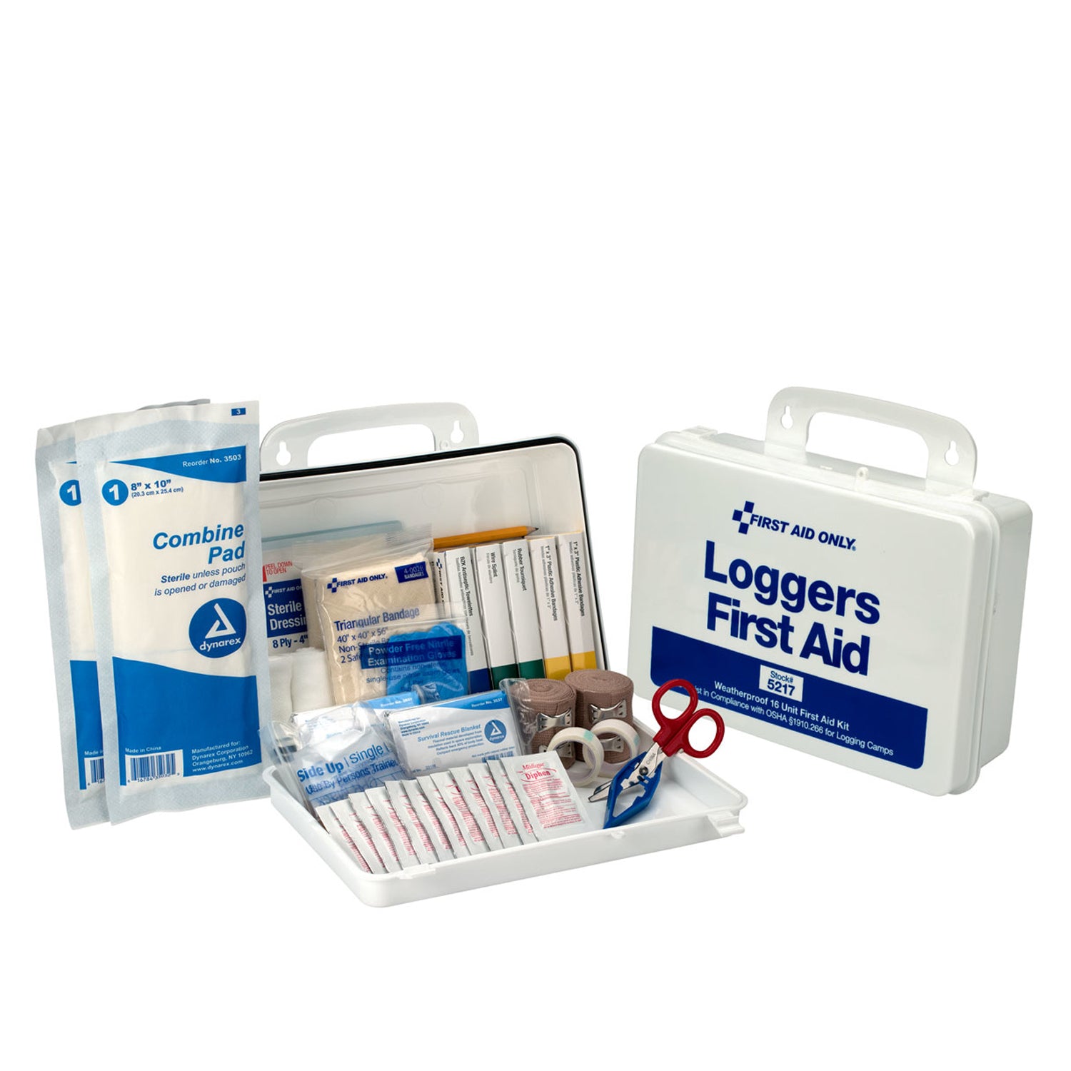 5217 - Solo primeros auxilios/Acme United Corporation - Botiquín de primeros auxilios para leñadores, para 25 personas, estuche de plástico (SOLO ENVÍO DIRECTO - Pedido mínimo de $150), c/u