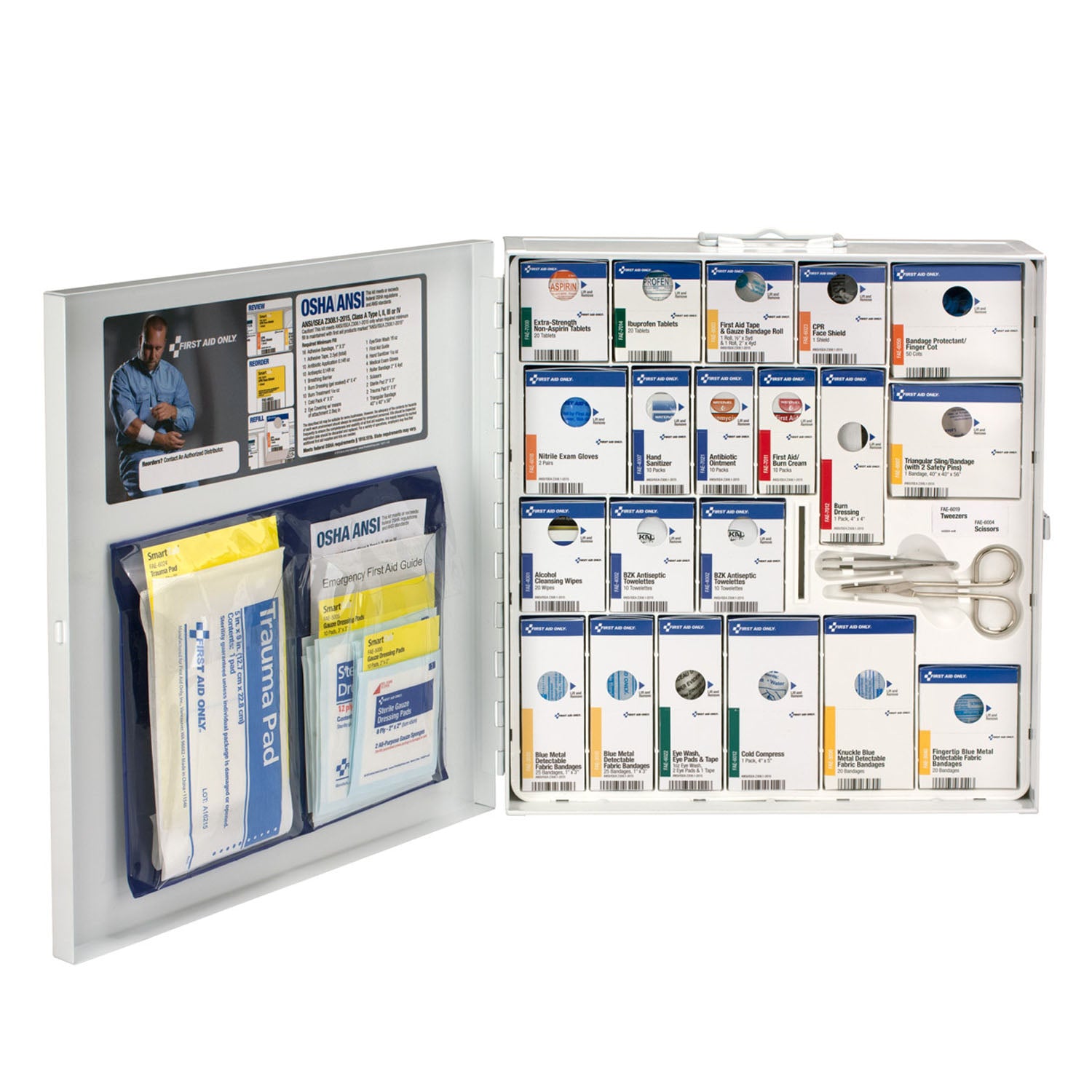 746005 - First Aid Only/Acme United Corporation - Metal Smart Compliance Food Service Cabinet, w/ Meds, ANSI A+, Large (DROP SHIP ONLY - $150 Minimum Order) , ea
