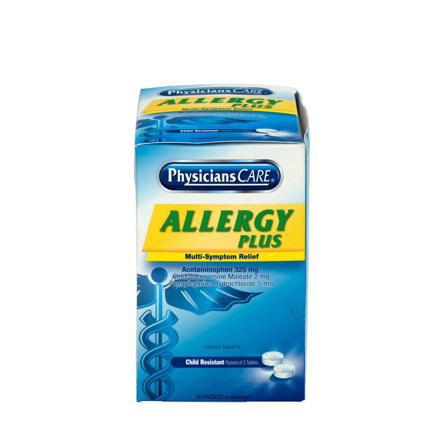 90091-004 - First Aid Only/Acme United Corporation - PhysiciansCare Allergy Plus, 2/pk, 50pk/bx (DROP SHIP ONLY - $150 Minimum Order) , bx