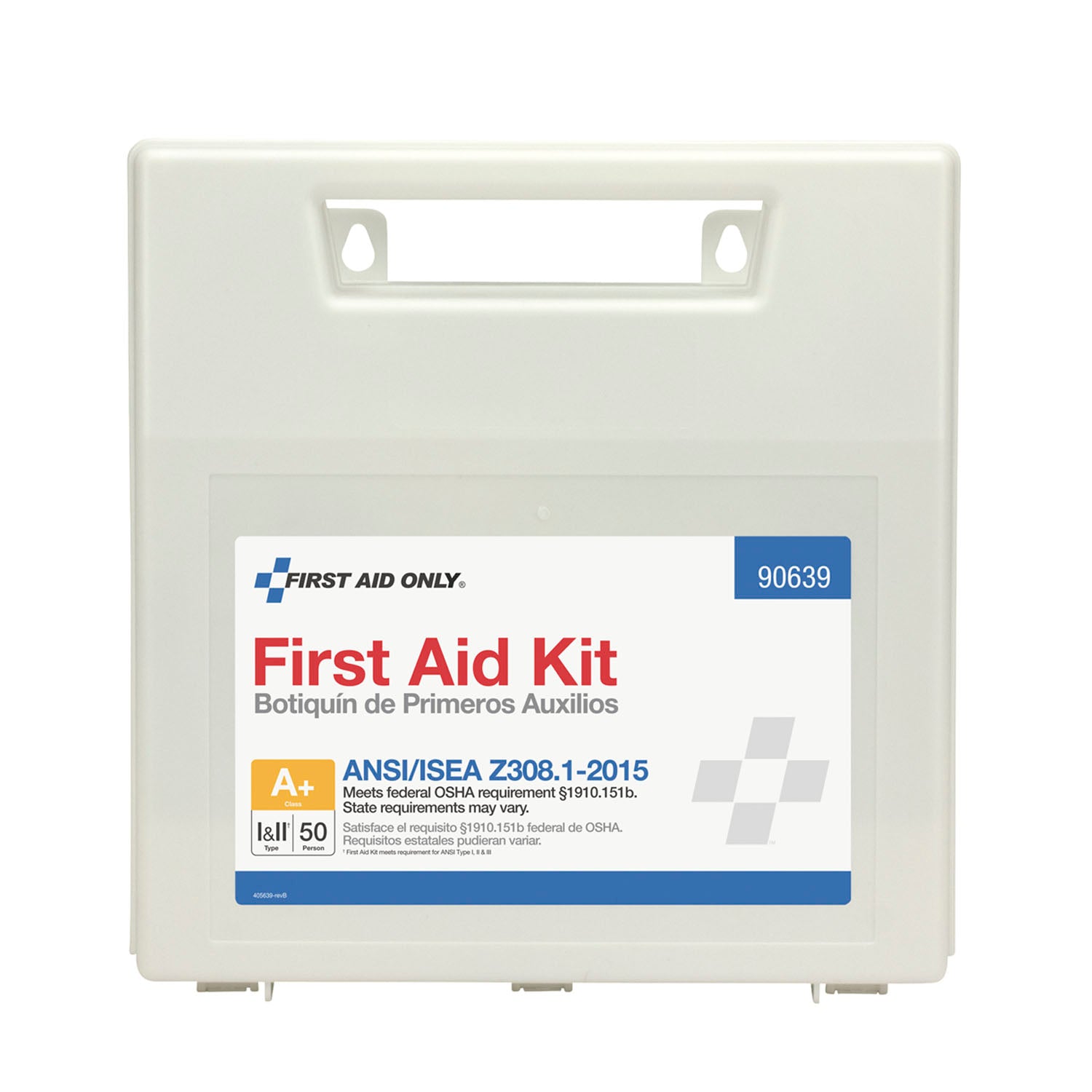 90639 - First Aid Only/Acme United Corporation - 50 Person First Aid Kit, ANSI A+, Plastic Case with Dividers (DROP SHIP ONLY - $150 Minimum Order) , ea