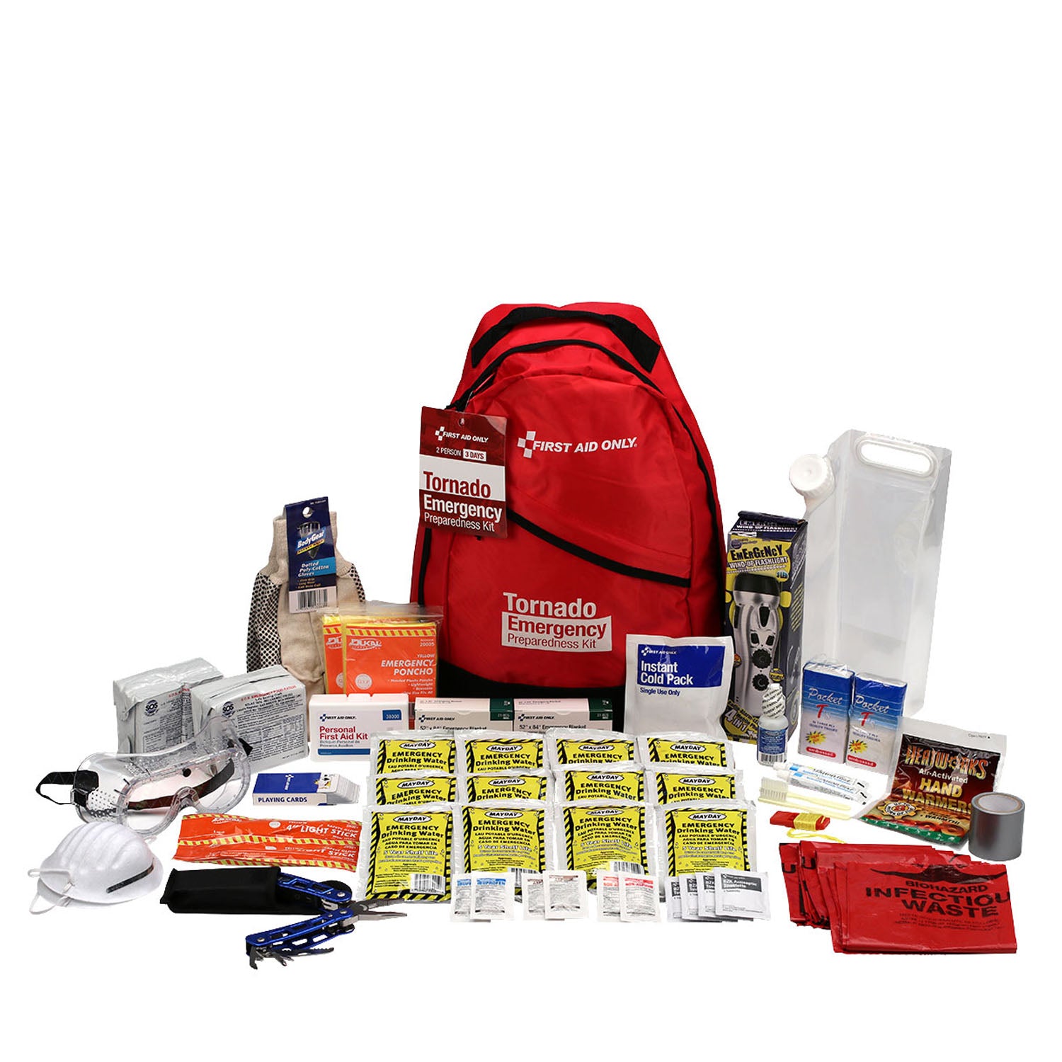 91056 - First Aid Only/Acme United Corporation - 緊急準備背包,龍捲風(僅限代發貨 - 最低訂單金額 150 美元),每個