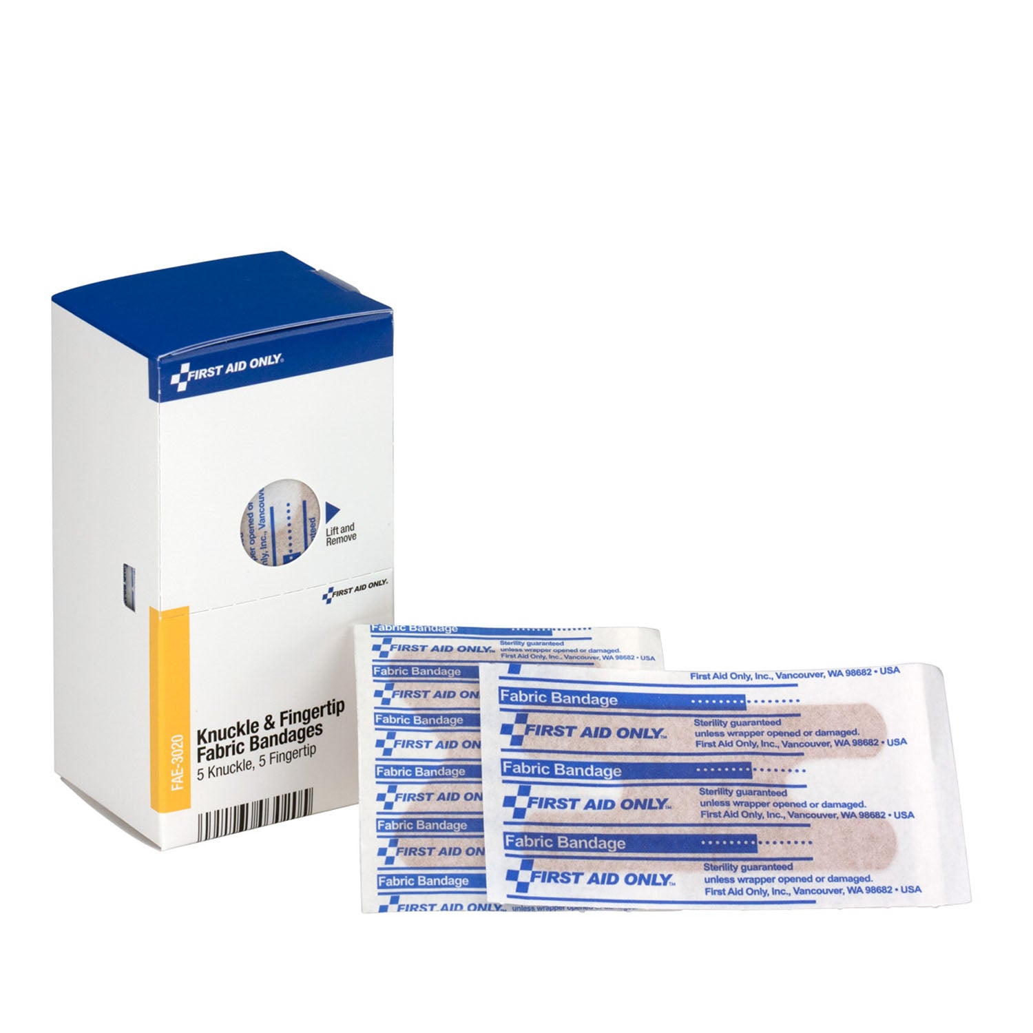 FAE-3020 - First Aid Only/Acme United Corporation - SC Refill, Includes: Assorted Fabric Bandages (5 Knuckle, 5 Fingertip) (DROP SHIP ONLY - $150 Minimum Order) , ea