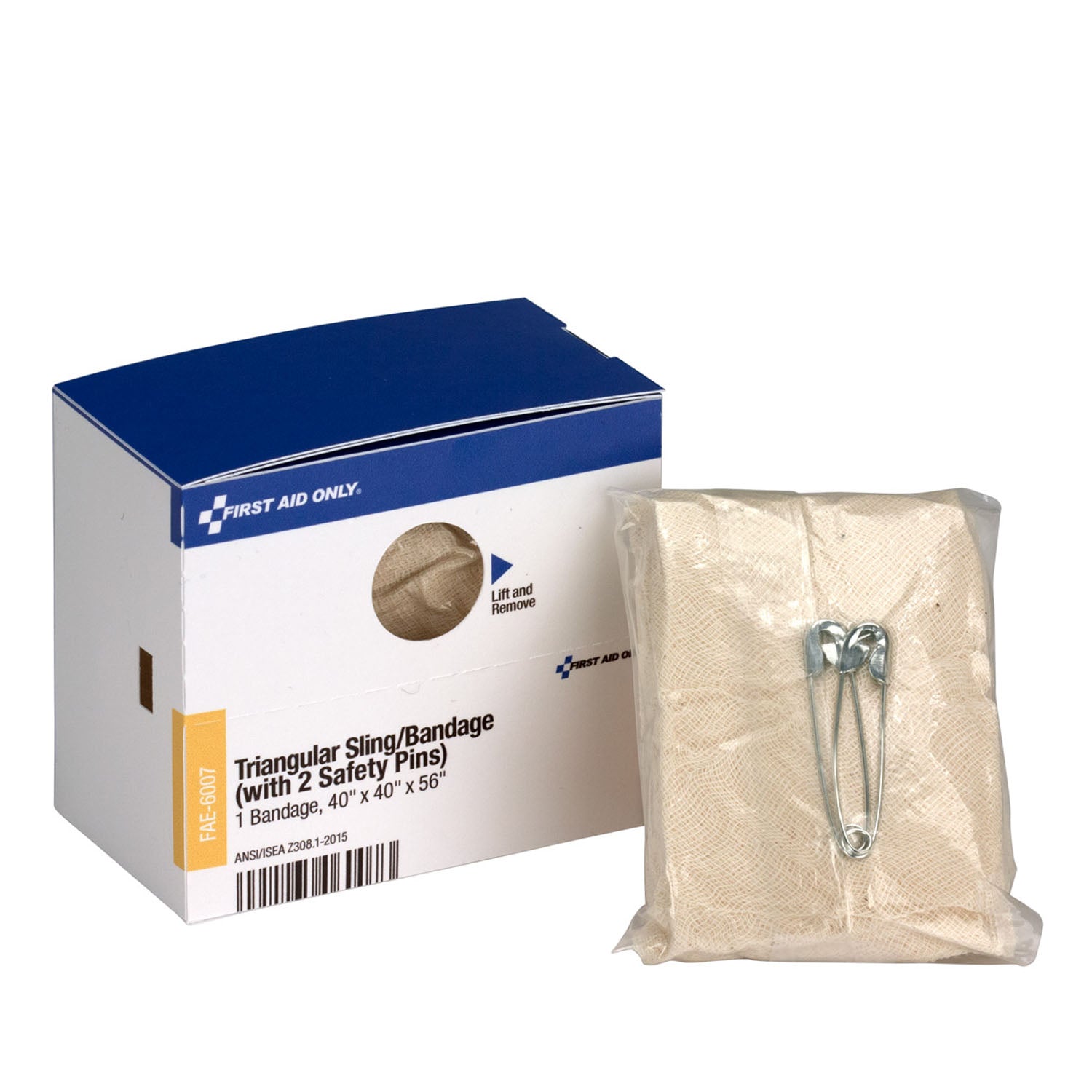 FAE-6007 - First Aid Only/Acme United Corporation - SC Refill, Includes: 40"x40"x56" Muslin Triangular Bandage, 1/bx, 24bx/cs (DROP SHIP ONLY - $150 Minimum Order) , cs