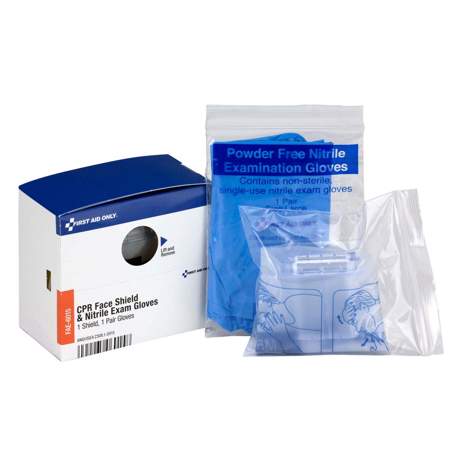 FAE-6015 - First Aid Only/Acme United Corporation - SC Refill, Includes: CPR Mask, 2 Gloves per/bx (DROP SHIP ONLY - $150 Minimum Order) , ea