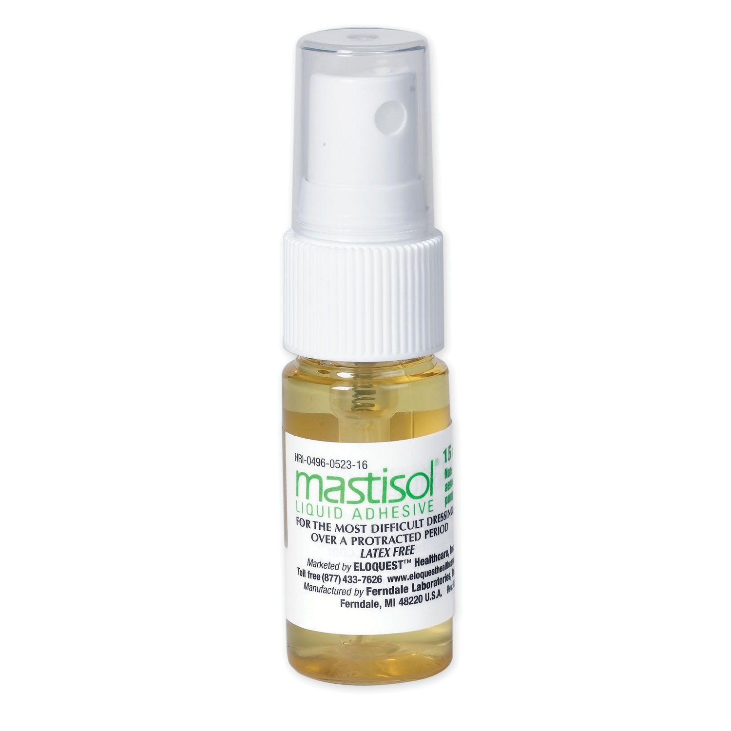0523-16 - Ferndale Laboratories, Inc. - Medical Adhesive with Spray Pump, 15mL (US Only-No Puerto Rico) (HAZMAT Fees Apply, cannot ship via Air or to AK, GU, HI, MP, PR, VI) REQUIRES HAZMAT SHIPMENT , ea