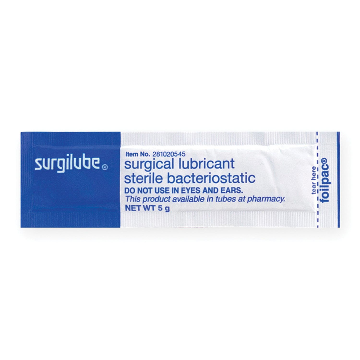 0281-0205-45 - HR Healthcare - SURGILUBE® 5克 FOILPAC®(鋁箔複合膜),144片/盒,盒