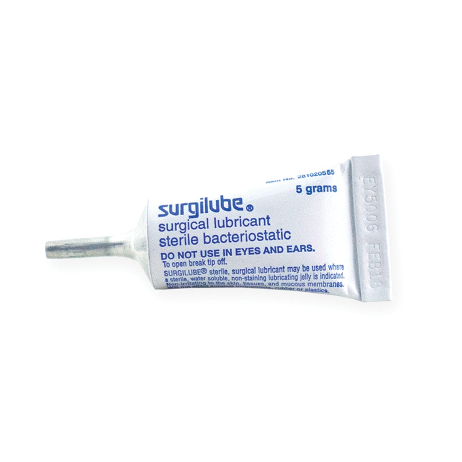 0281-0205-55 - HR Healthcare - SURGILUBE® 5克裝(金屬管 - 加長型尖端),48支/盒,盒裝