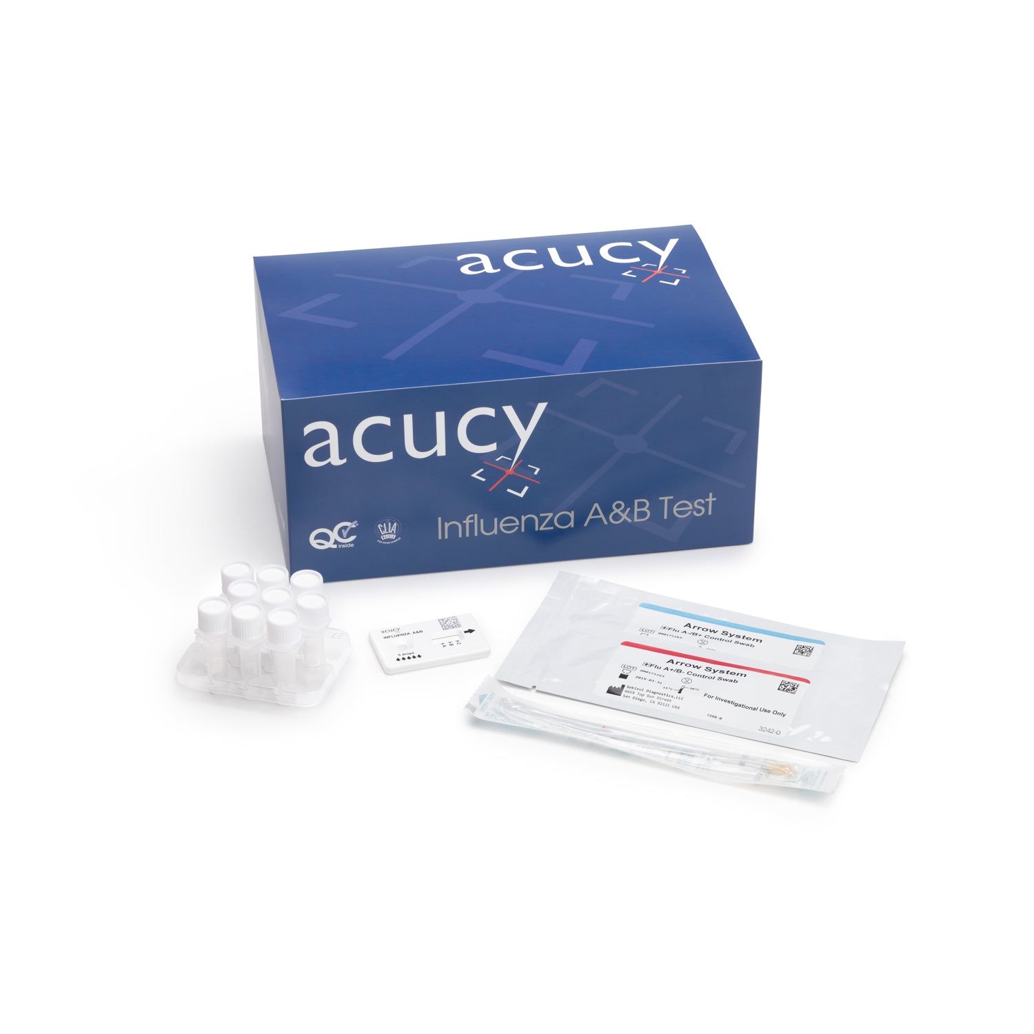 1010 - Sekisui Diagnostics, LLC - Acucy Influenza Flu A&B Test Kit, 25 tests/pk (Continental US Only) (DROP SHIP ONLY) , pk