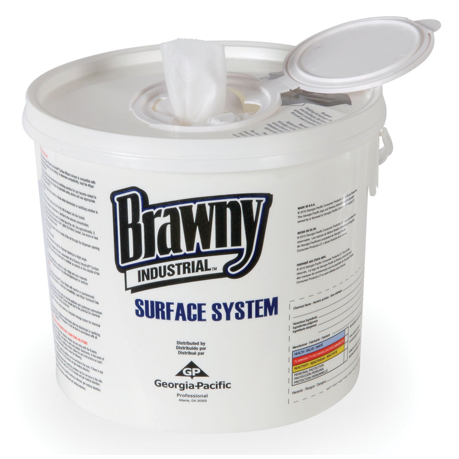 29700 - 喬治亞-太平洋消費品 - Brawny 工業表面系統擦拭布,白色,12 英寸 x 12 英寸,6 片/箱(製造商缺貨 - 到貨時庫存有限),箱