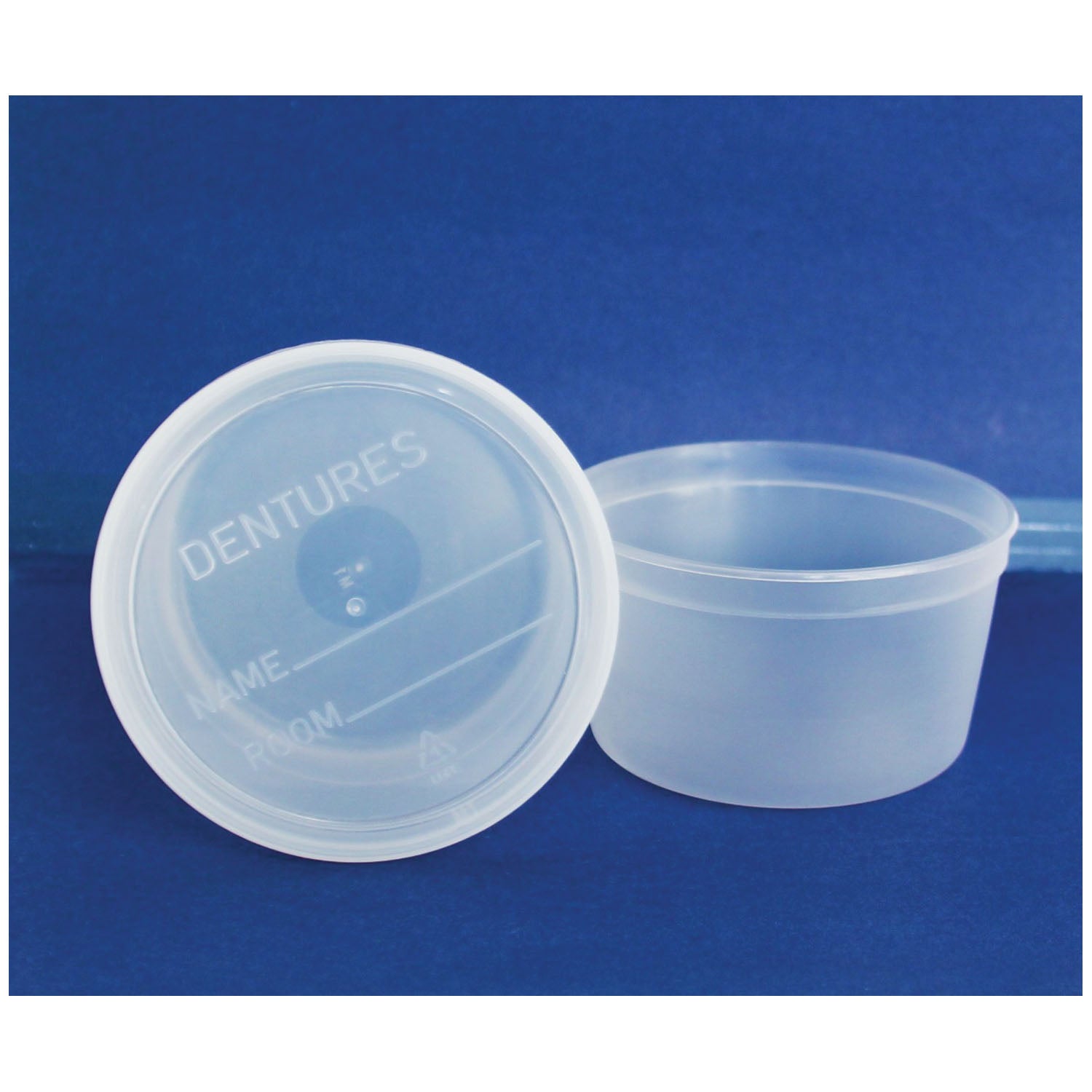 GP75009 - GMAX Industries, Inc. - Denture Cup, with Lid, Translucent, 25/slv, 10 slv/cs (24 cs/plt) , cs