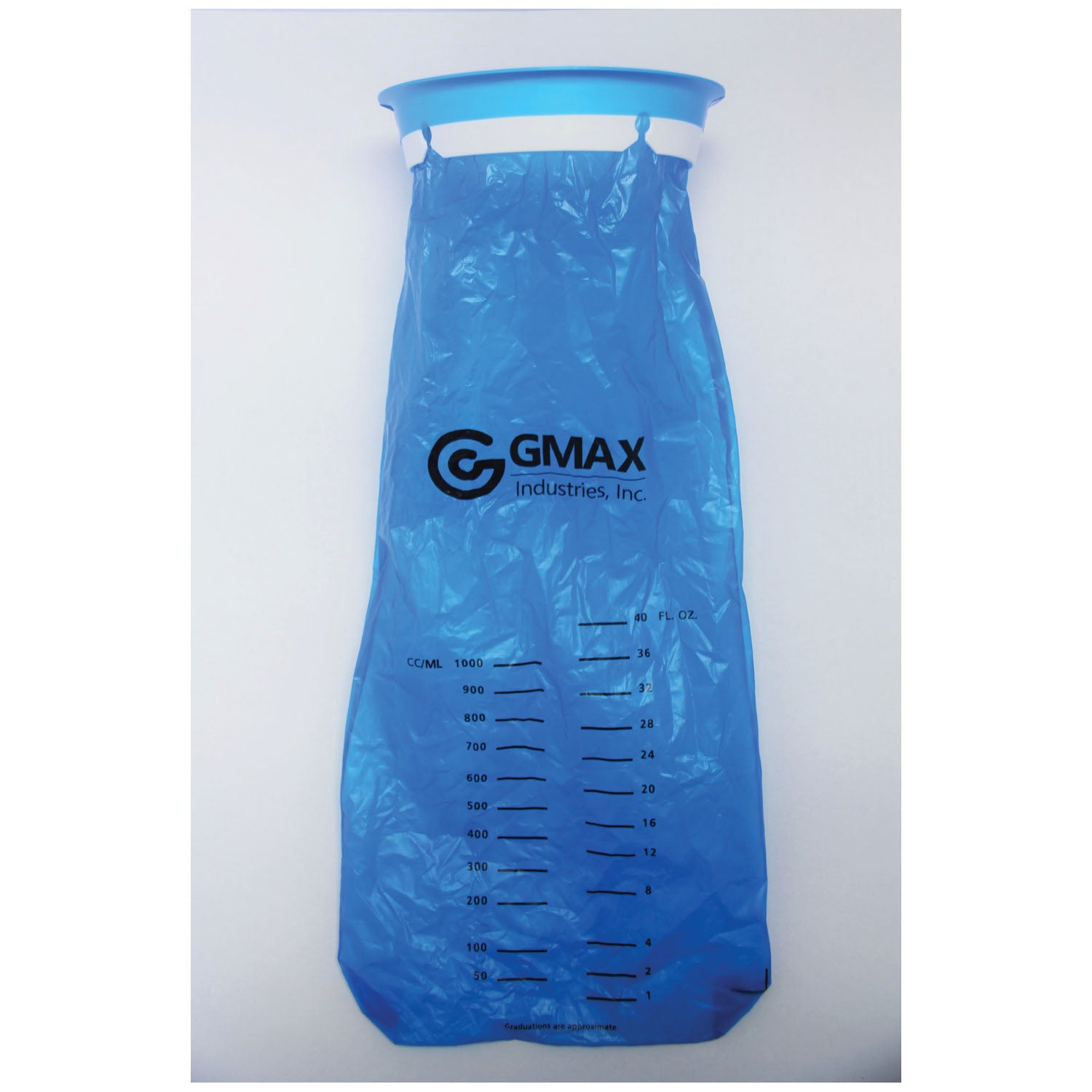 GP800 - GMAX Industries, Inc. - Emesis Bag, with Ring, Graduated, 1000 cc, Blue, 100/cs , cs