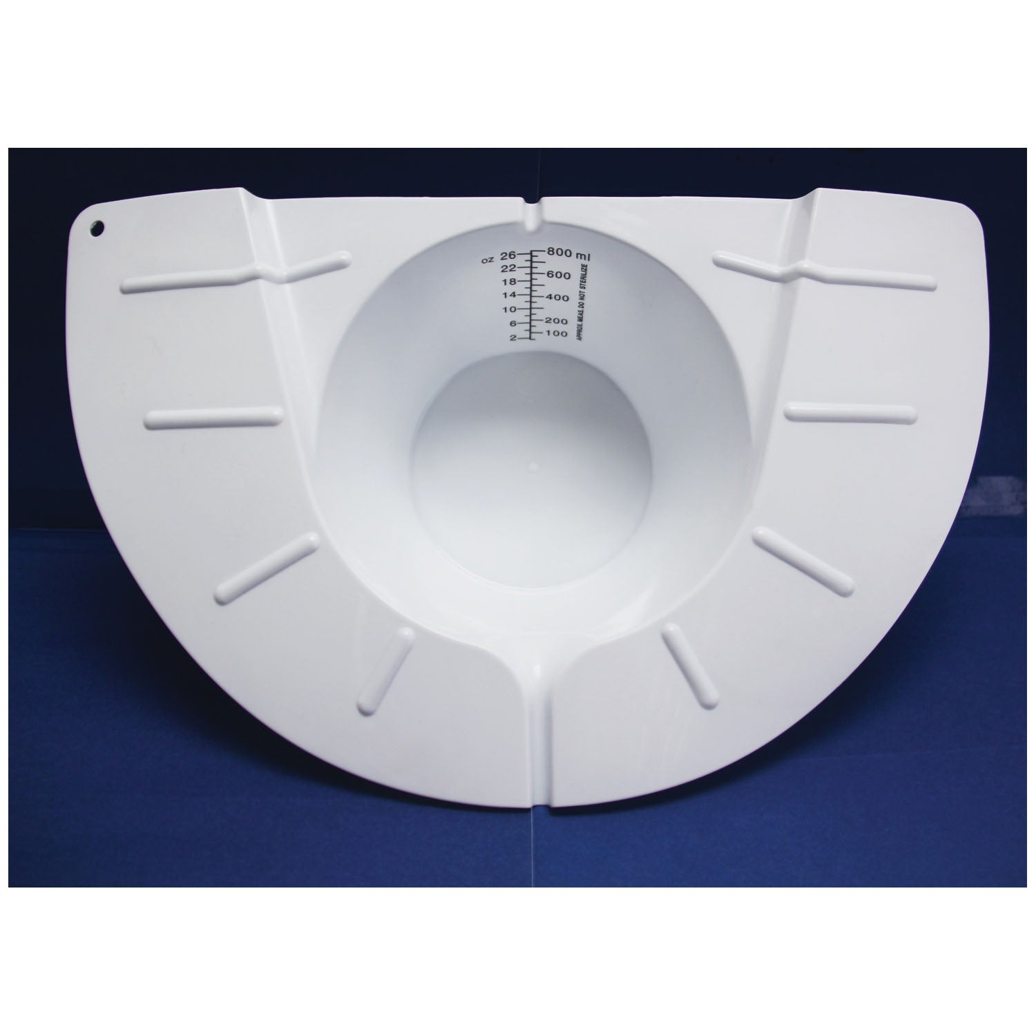 GS215 - GMAX Industries, Inc. - Specimen Pan, Deluxe, Graduated, 800 ml, White, 100/cs (35 cs/plt) , cs