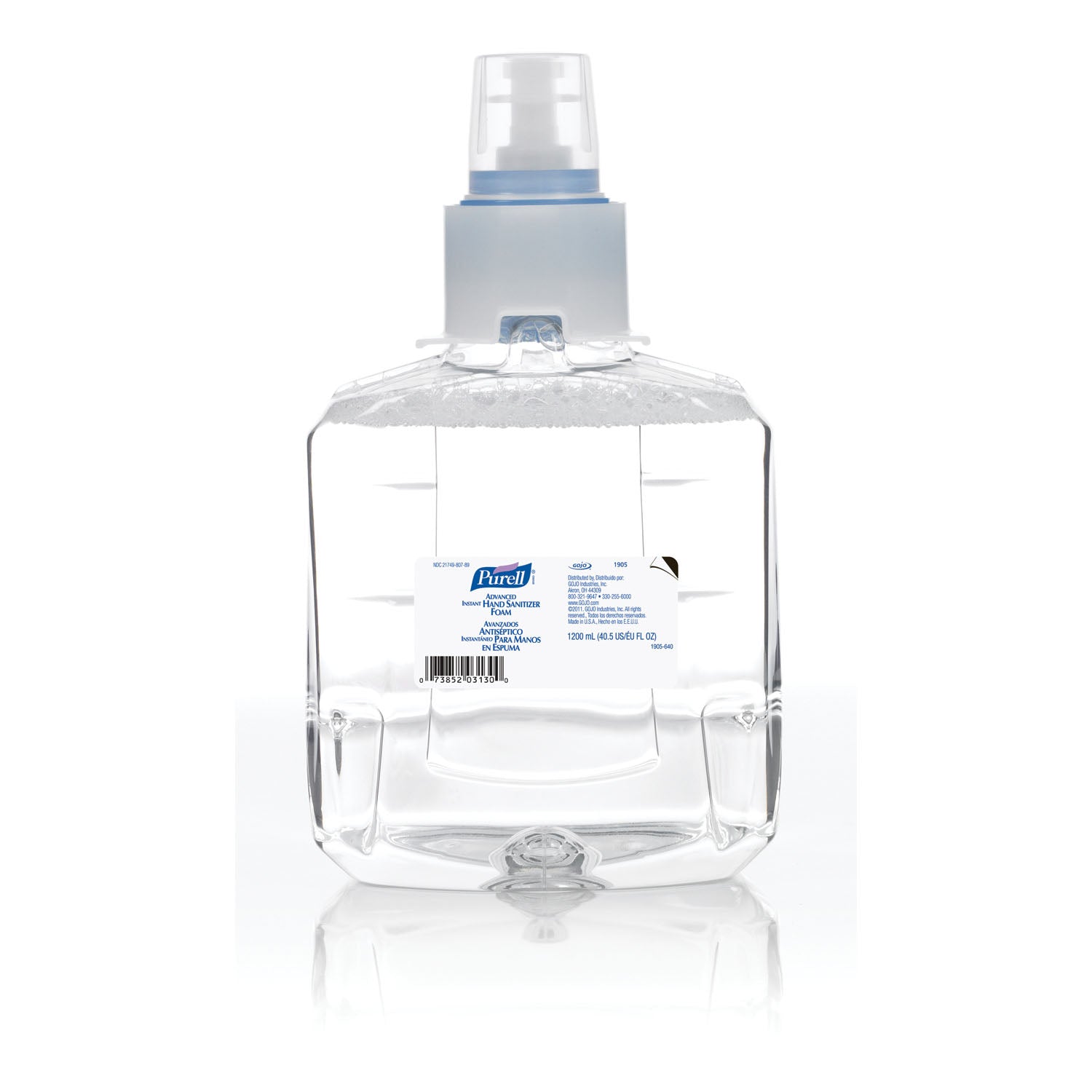 1905-02 - GOJO Industries, Inc. - LTX™ Instant Foam Hand Sanitizer, 1200mL, 2/cs (252 cs/plt) (091209) (HAZMAT Fees Apply, cannot ship via Air or to AK, GU, HI, MP, PR, VI) , cs