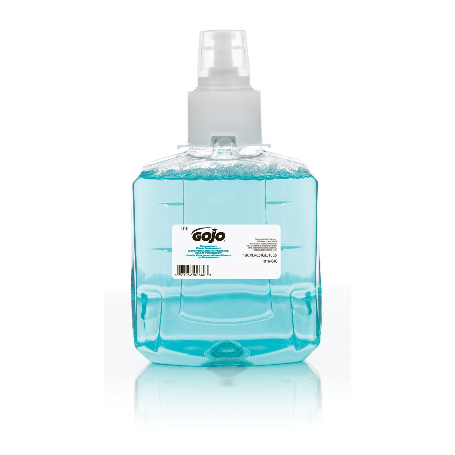 1916-02 - GOJO Industries, Inc. - Foam Handwash, 1200 ml, Pomeberry, Botanical, Blue, 2/cs , cs