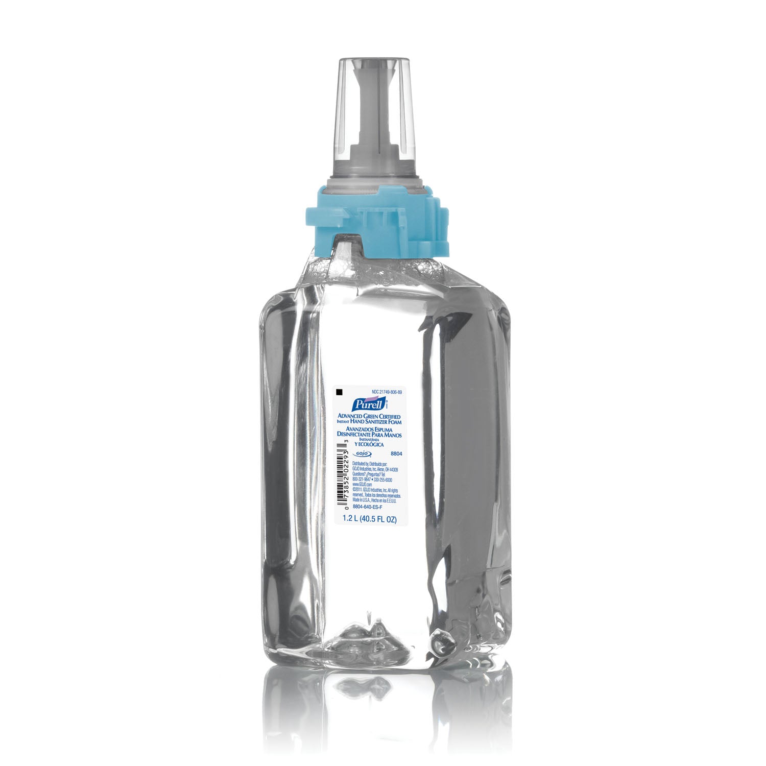 8804-03 - GOJO Industries, Inc. - Desinfectante de manos instantáneo, recarga, espuma, 1200 ml, 3/caja (091229) (se aplican tarifas HAZMAT, no se puede enviar por aire ni a AK, GU, HI, MP, PR, VI), caja