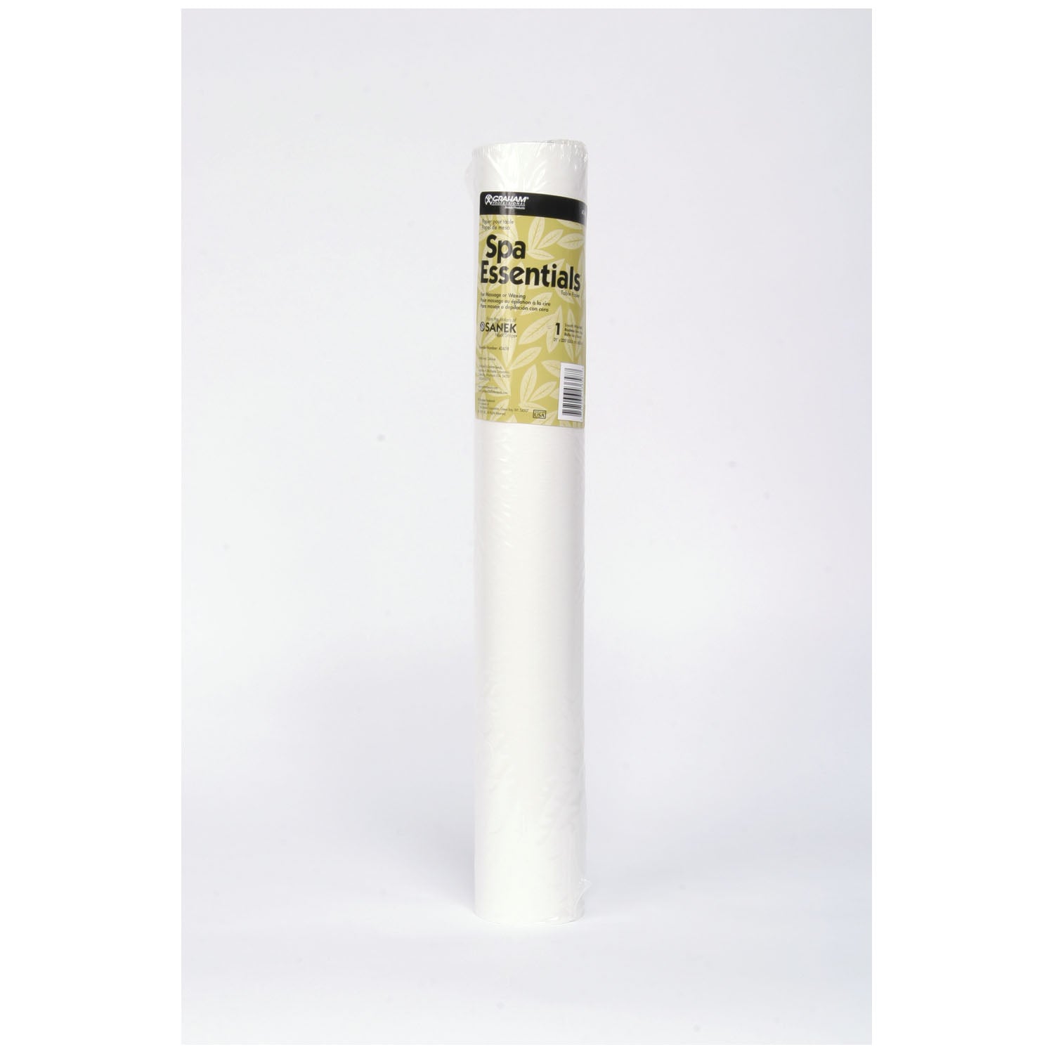 43658 - Graham Medical - Papel de depilación suave SpaEssentials®, 53 cm x 68 m, blanco, 12 rollos/caja