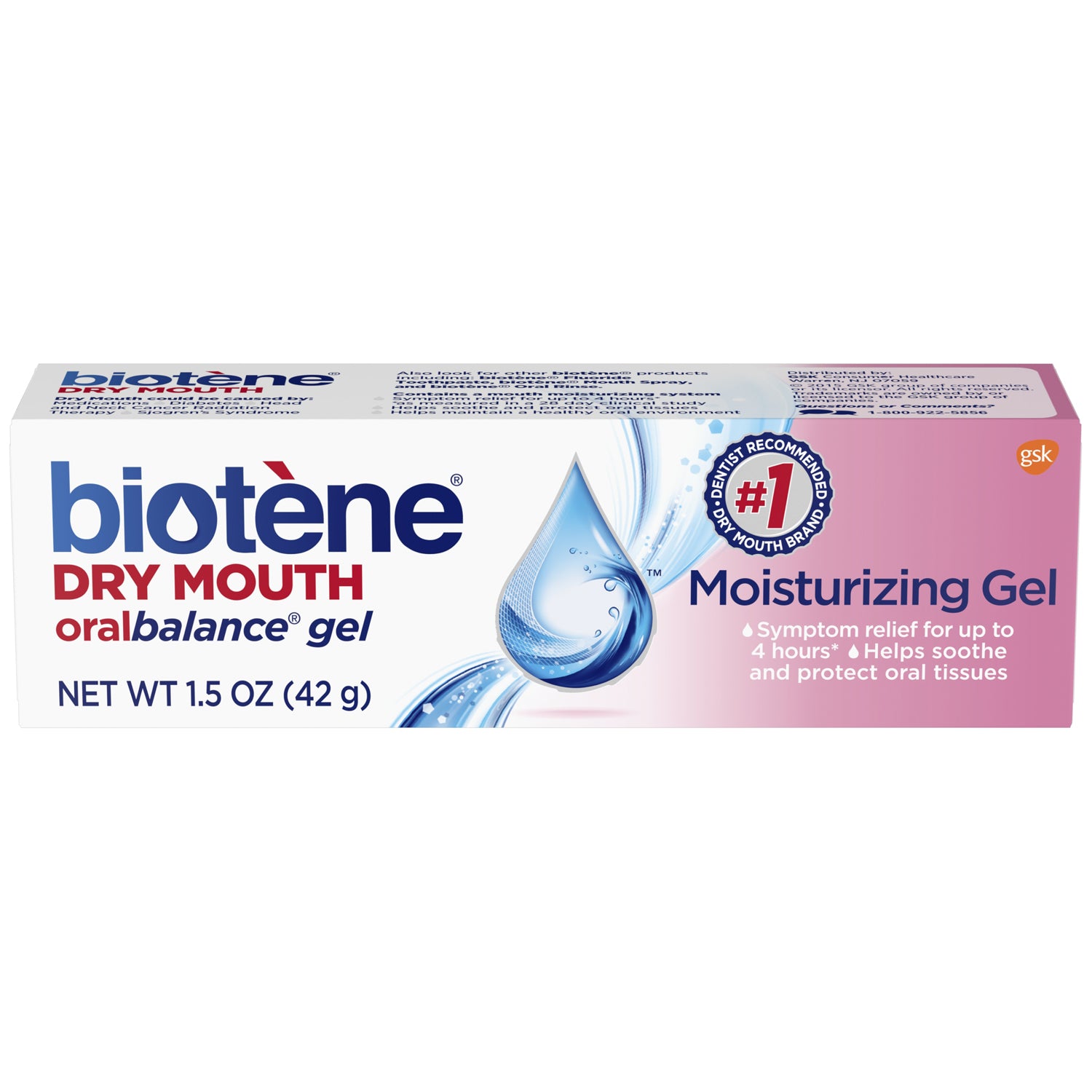 60000000029795 - Haleon US Services Inc. - Biotene® Dry Mouth OralBalance® Gel, 1.5 oz. tube, 6/pack (Available for sale in US only) (Products cannot be sold on Amazon.com or any other third Party sites.) (Item is Non-Returnable) , pk