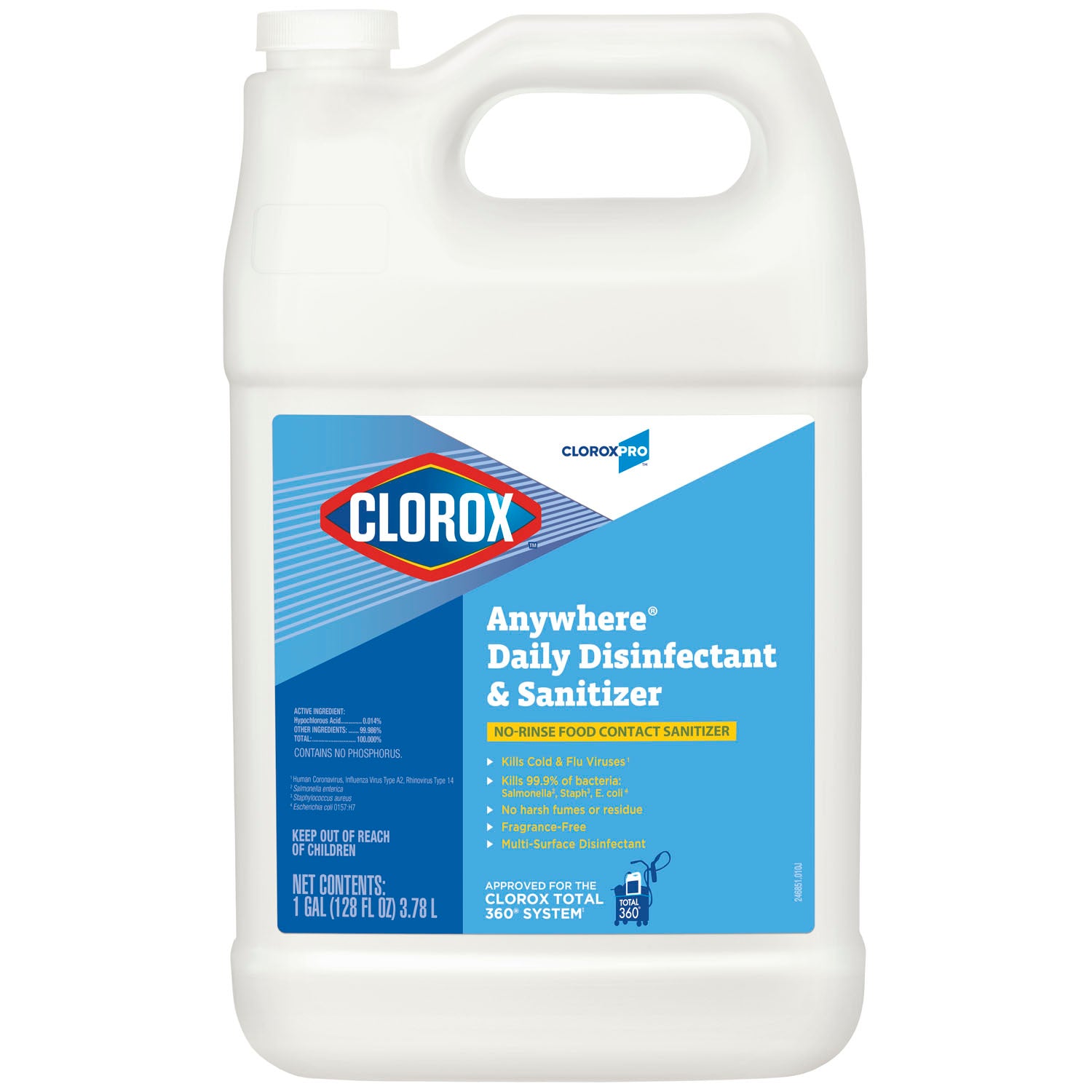 31651 - 高樂氏銷售公司 - CloroxPro™ Anywhere® 日常消毒液,128 液盎司,4 瓶/箱(僅限美國大陸地區),cs