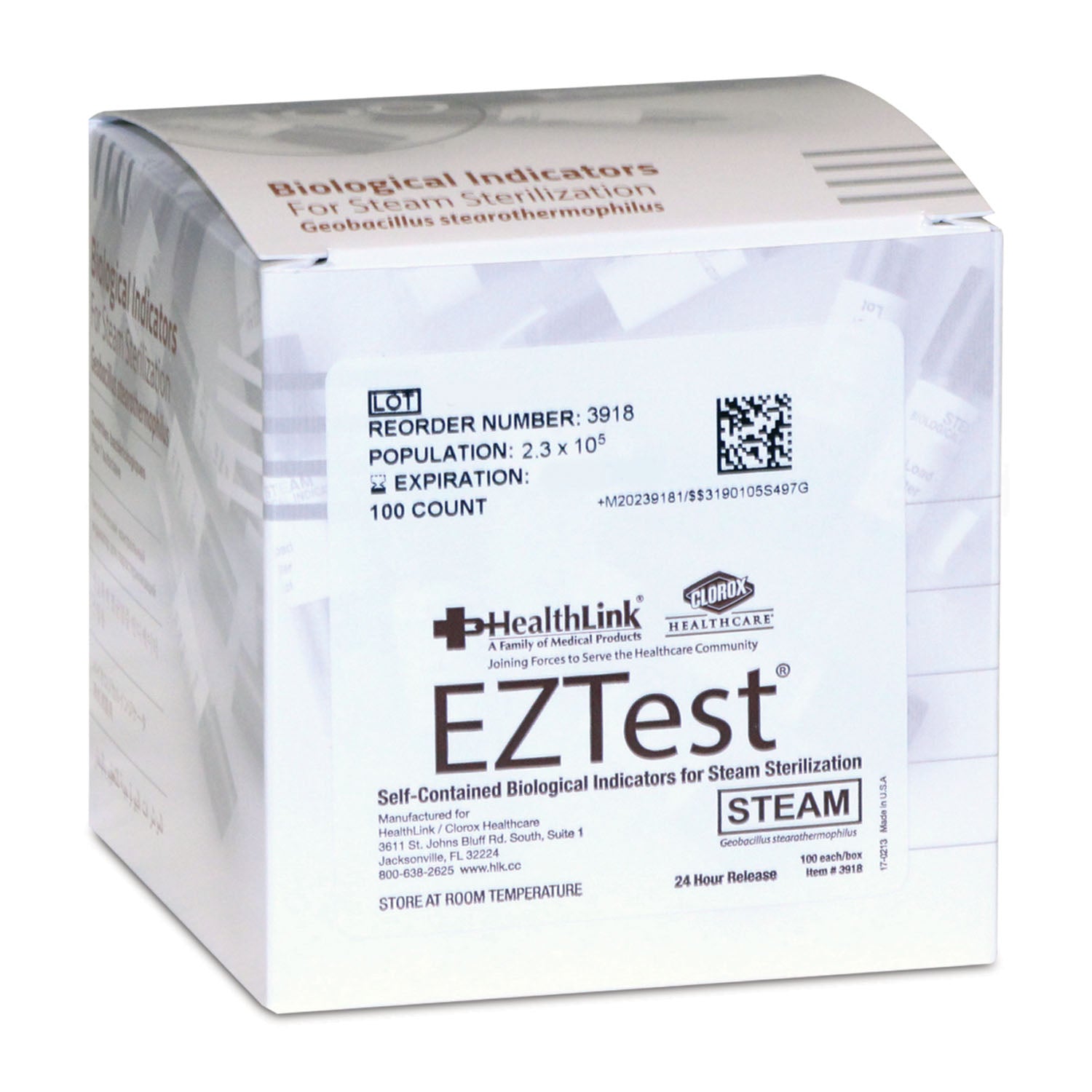 3918 - EDM3 公司有限責任公司 - EZTest™ 蒸汽,塑膠小瓶,100 支/盒(僅限美國),盒