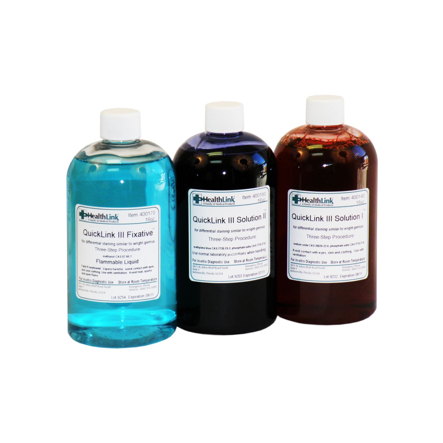 400160 - EDM3 Company LLC - Quicklink III, Set, (3) 16 oz (Item is Non-Returnable) (US Only) (HAZMAT Fees Apply, cannot ship via Air or to AK, GU, HI, MP, PR, VI) , bx