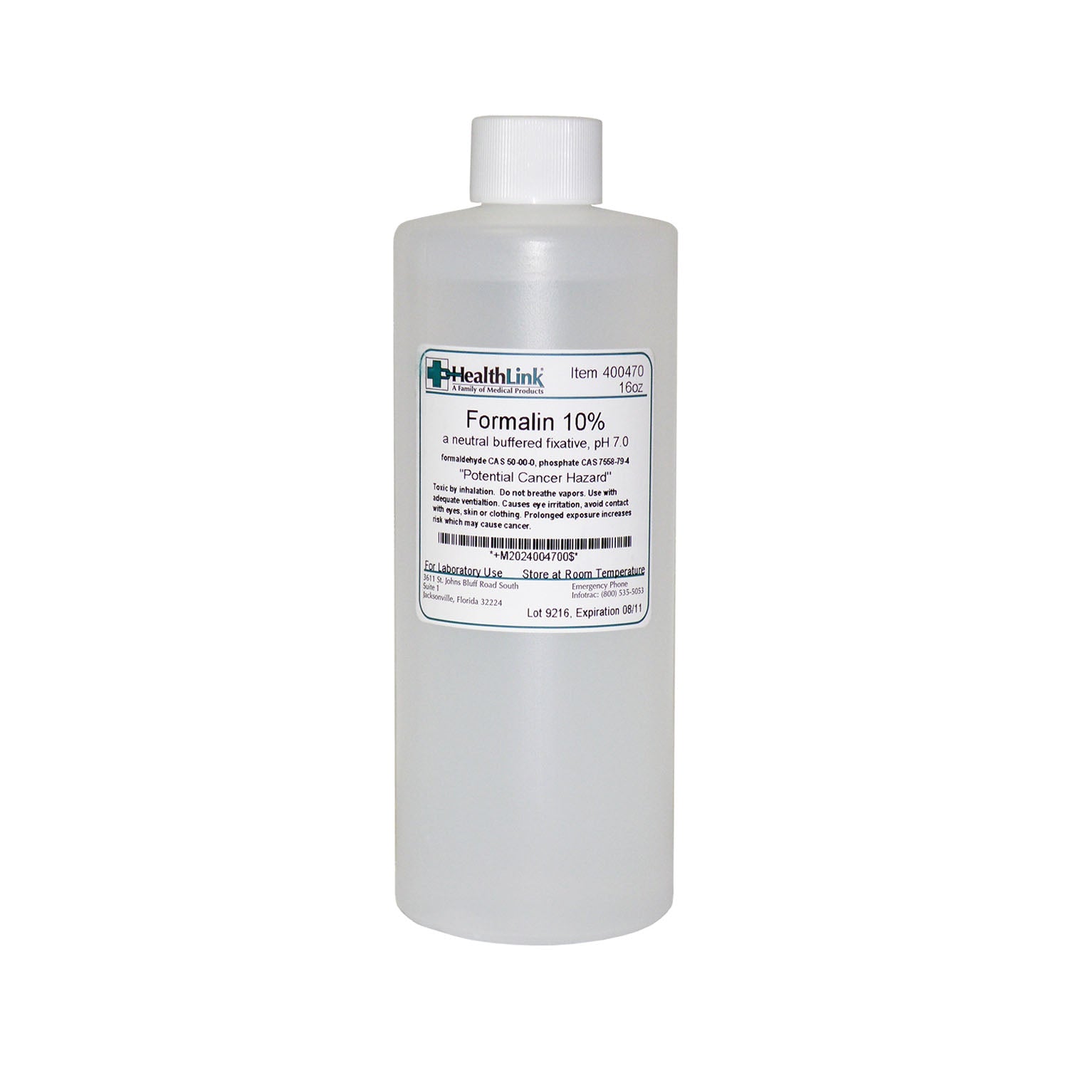 400470 - EDM3 Company LLC - Formalin, 10%, Buffered, 16 oz (Item is Non-Returnable) (US Only) , ea