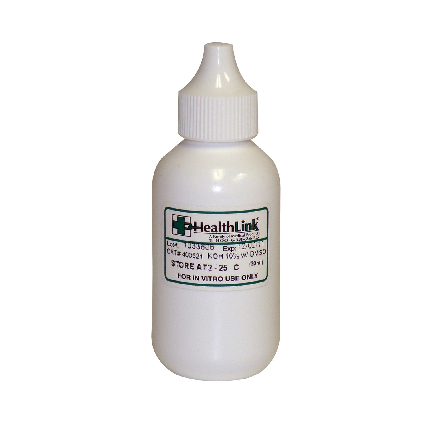 400521 - EDM3 Company LLC - Potassium Hydroxide, 10% with DMSO, 30mL (Item is Non-Returnable) (US Only) (HAZMAT Fees Apply, cannot ship via Air or to AK, GU, HI, MP, PR, VI) , ea