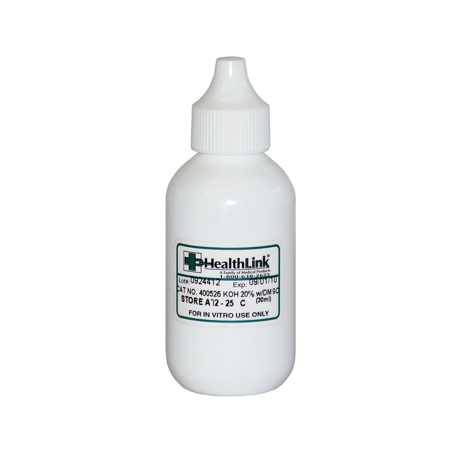 400526 - EDM3 Company LLC - Potassium Hydroxide, 20% with DMSO, Dropper Bottle, 30mL (Item is Non-Returnable) (US Only) (HAZMAT Fees Apply, cannot ship via Air or to AK, GU, HI, MP, PR, VI) , ea