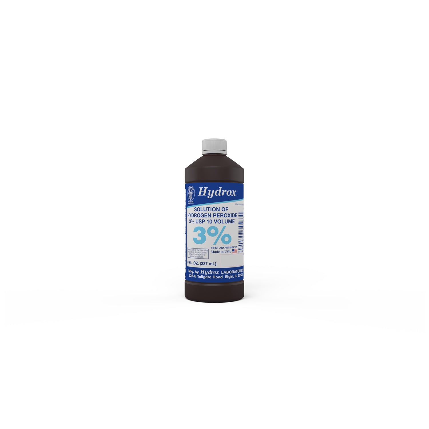 D0011 - Hydrox Laboratories - Hydrogen Peroxide 3%, 8 oz, 12 btl/cs (207 cs/plt) (US Only) , cs