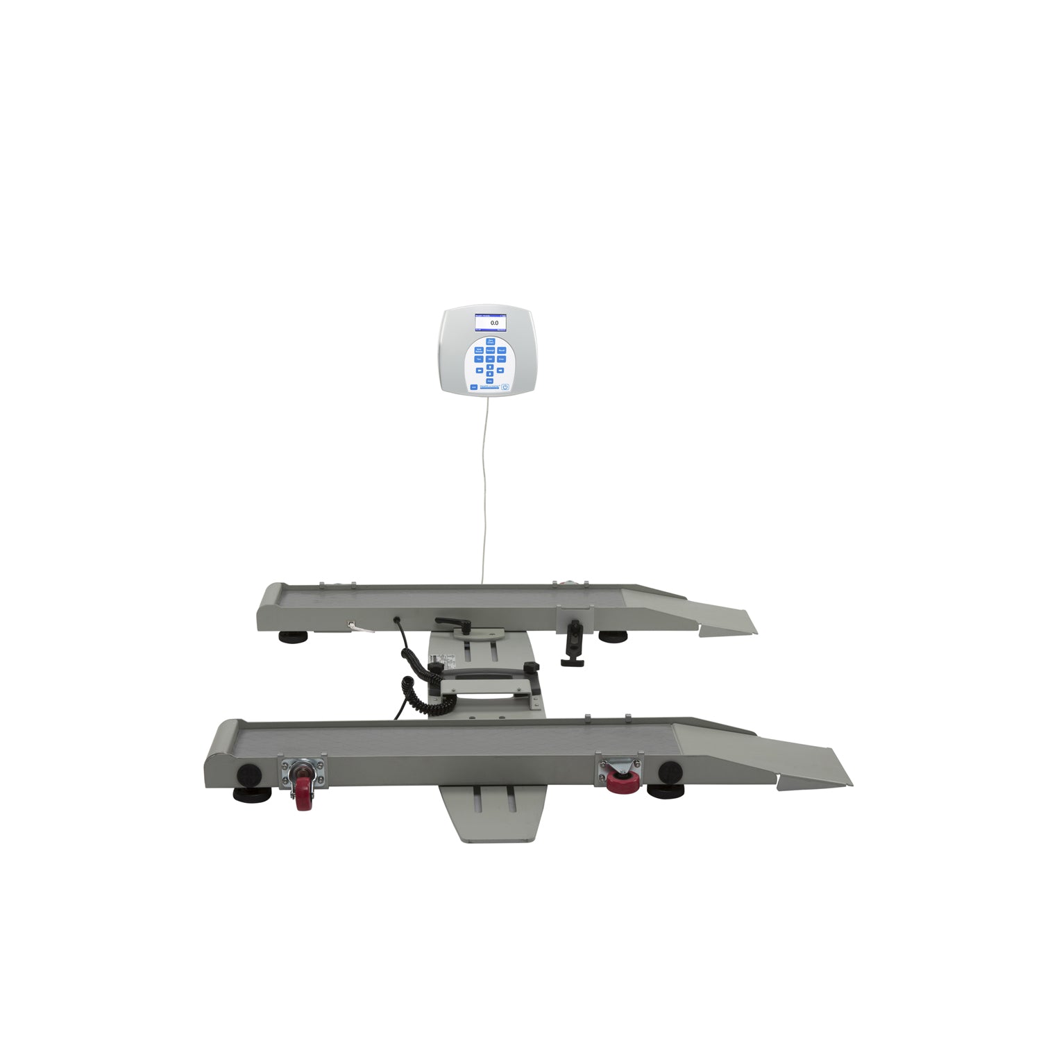 2400KL-BT - Pelstar LLC/Health o meter Professional Scales - Digital Portable Ramp Scale with Pelstar Wireless Technology, Capacity: 800 lbs/363 kg, Resolution: 0.2 lb/0.1kg, ¾" LCD Display, Rail Size 6"W x 40"D, Folds for Easy Portability, Includes Whee