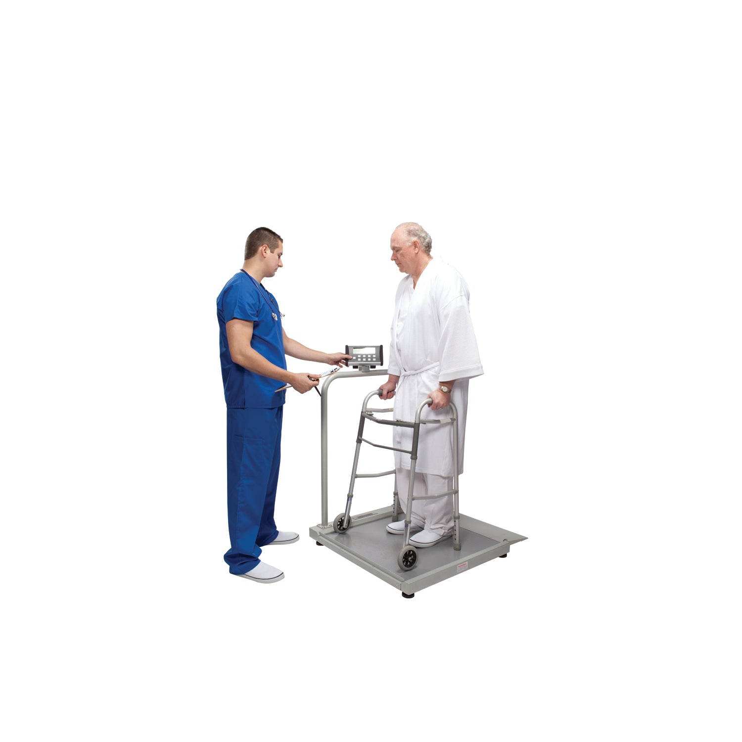 2500KL - Pelstar LLC/Health o meter Professional Scales - Digital Wheelchair Ramp Scale, Capacity: 1000 lbs/454 kg, Resolution: 0.2 lb/0.1kg, Platform Dimension: 29¼"W x 28¼"D, Ramp Size: 28¼"W x 9 7/8"D (secondary ramp optional - B2500RAMP), (2) Wheels,