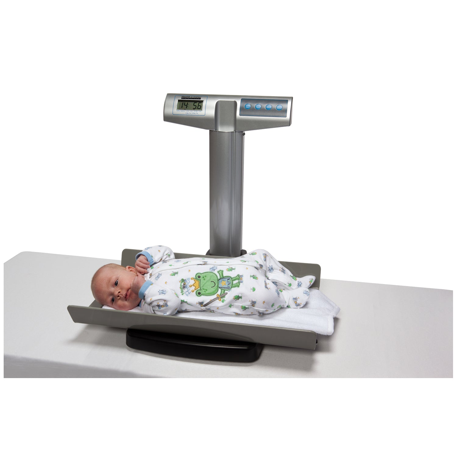522KL - Pelstar LLC/Health o meter Professional Scales - Digital Scale, Pediatric, 50 lb/23 kg Capacity, 24 1/8" x 14½" x 2 5/8" Tray Dimension, 0"-23"/0cm-58cm Measuring Tape, (6) AA Batteries, EMR Connectivity Optional Pelstar® Wireless Technology, Var