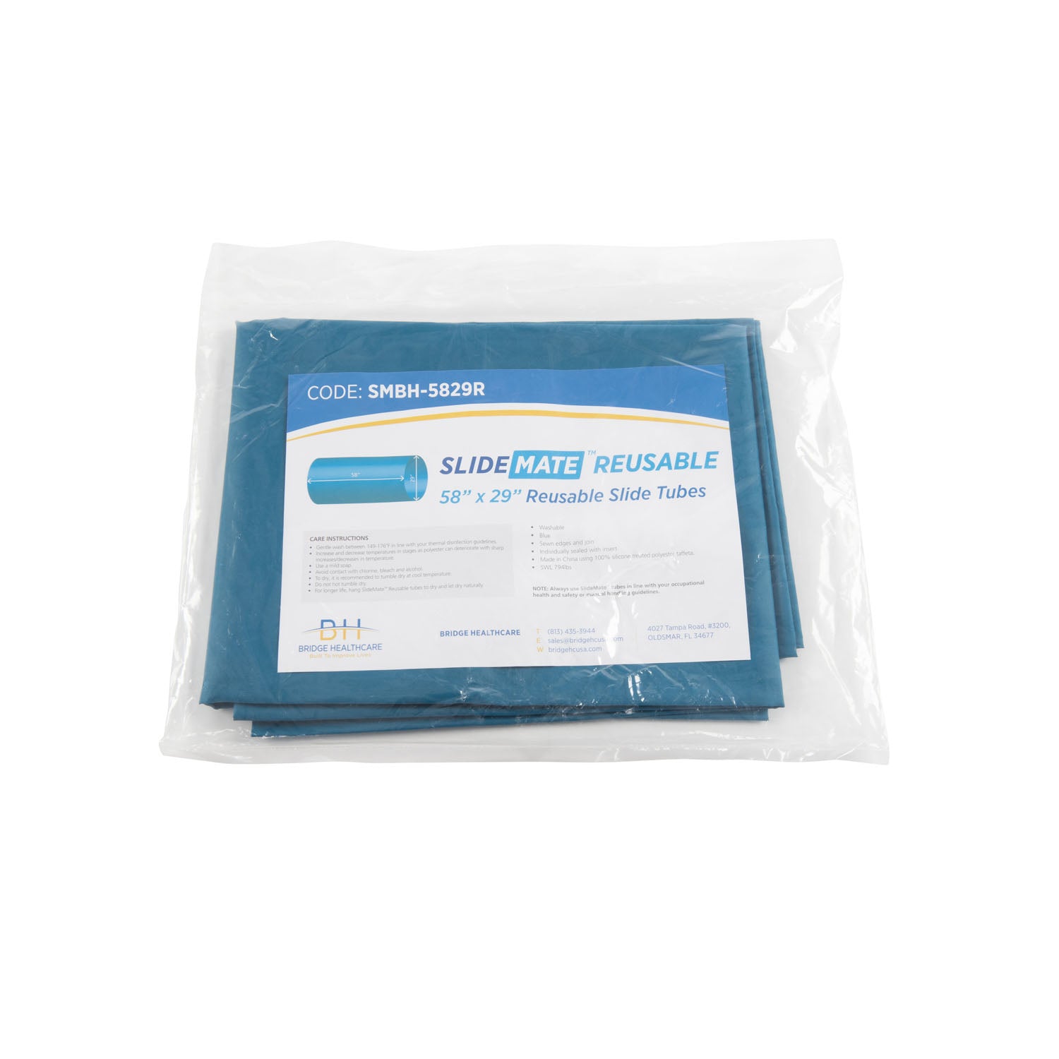 SMBH-5829R - Básculas profesionales Pelstar LLC/Health o meter - SlideMate, reutilizable, tamaño estándar, tubo deslizante, 58" x 29", azul, lavable (SOLO ENVÍO DIRECTO), c/u