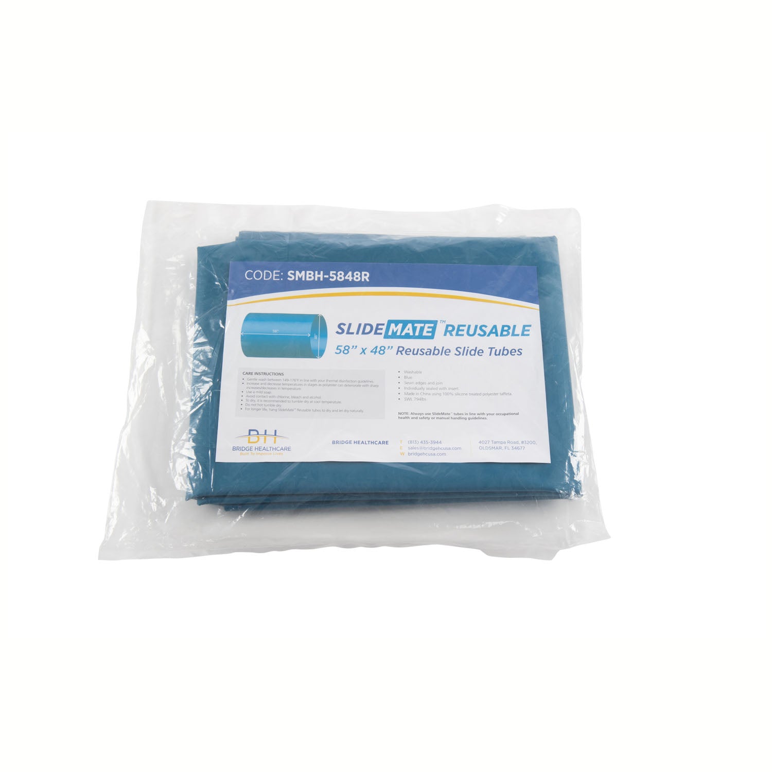 SMBH-5848R - Pelstar LLC/Health o meter Professional Scales - SlideMate, Reusable, Large Size, Slide Tube, 58" x 48", Blue, Washable (DROP SHIP ONLY) , ea